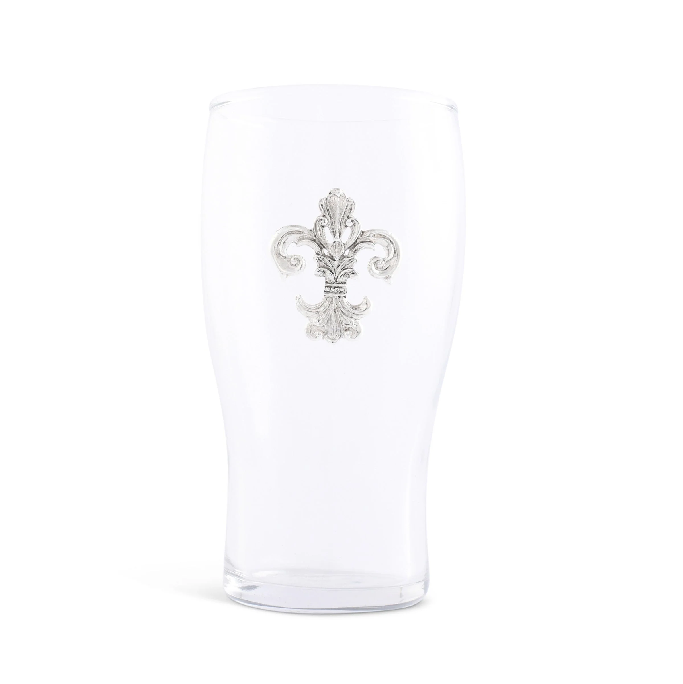 Arthur Court Fleur de Lis Beer Pint Glasses - Set of 4 - Image 3