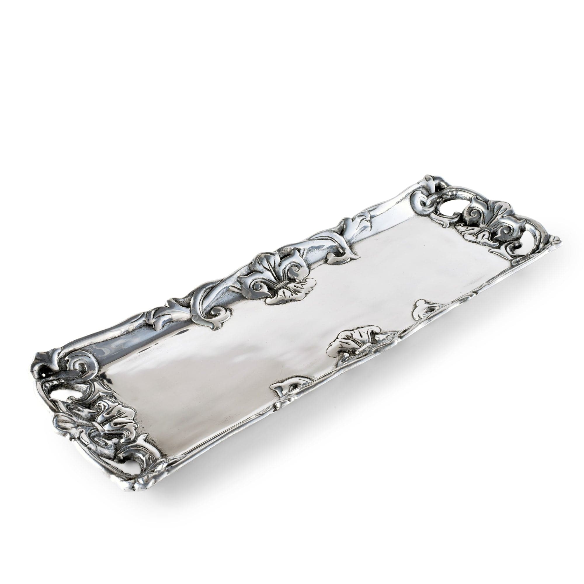 Arthur Court Fleur-De-Lis Oblong Tray 17"