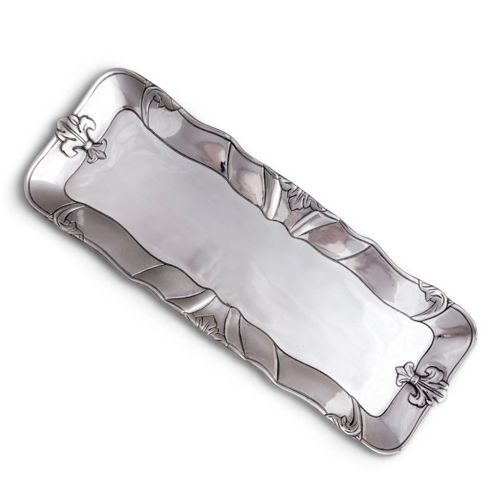 Arthur Court Fleur-De-Lis Oblong Tray 18"
