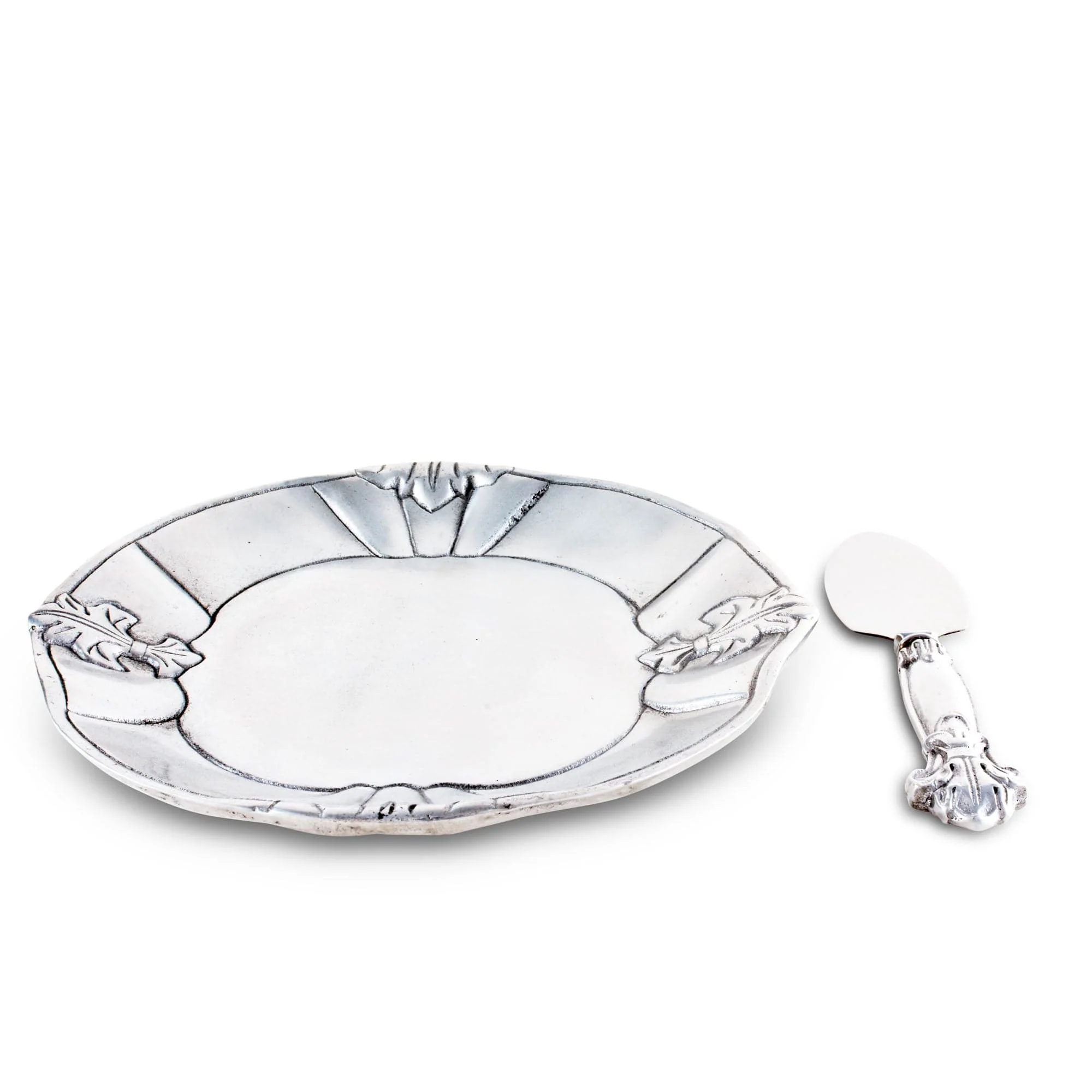 Arthur Court Fleur-De-Lis Plate with Server - Image 3