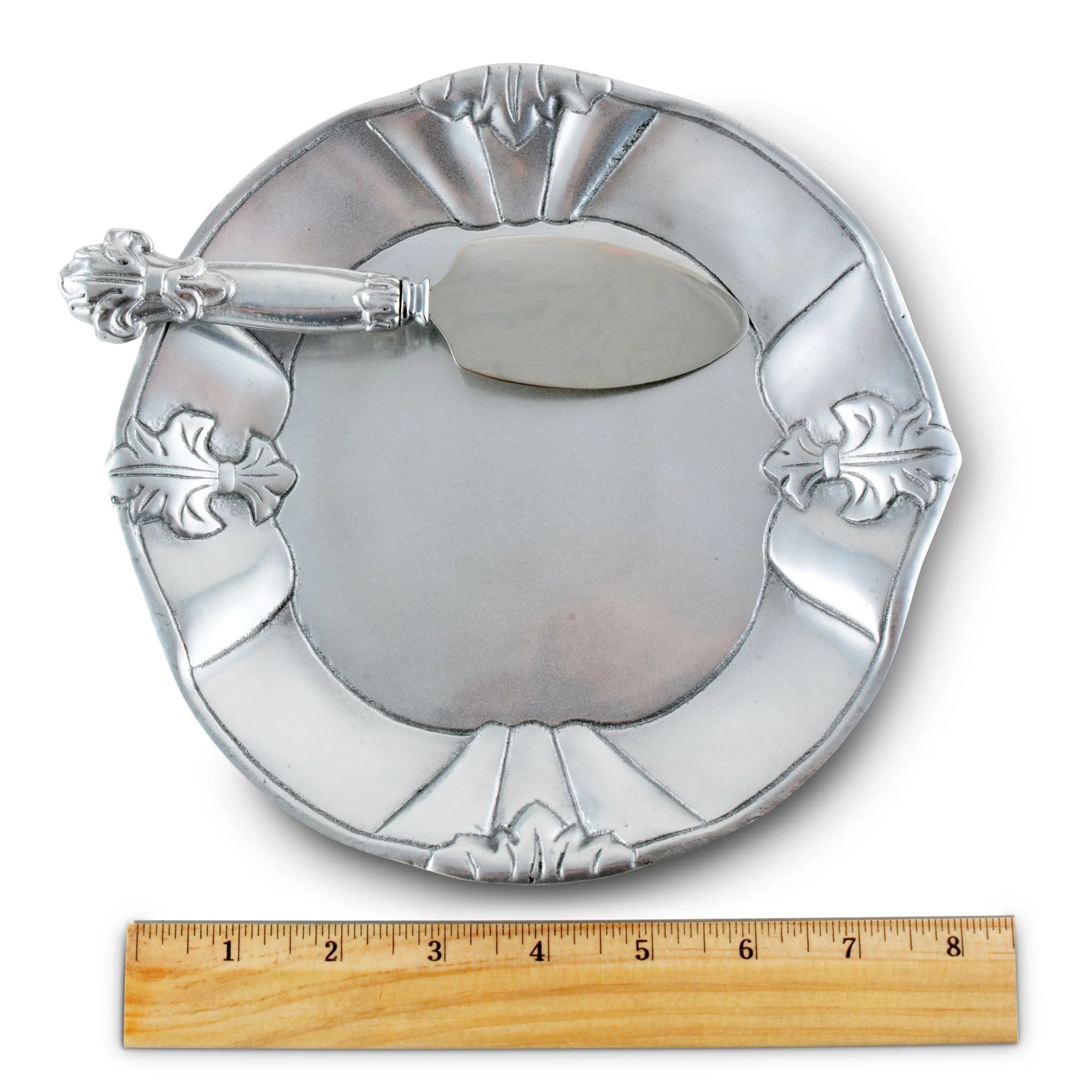 Arthur Court Fleur-De-Lis Plate with Server - Image 5