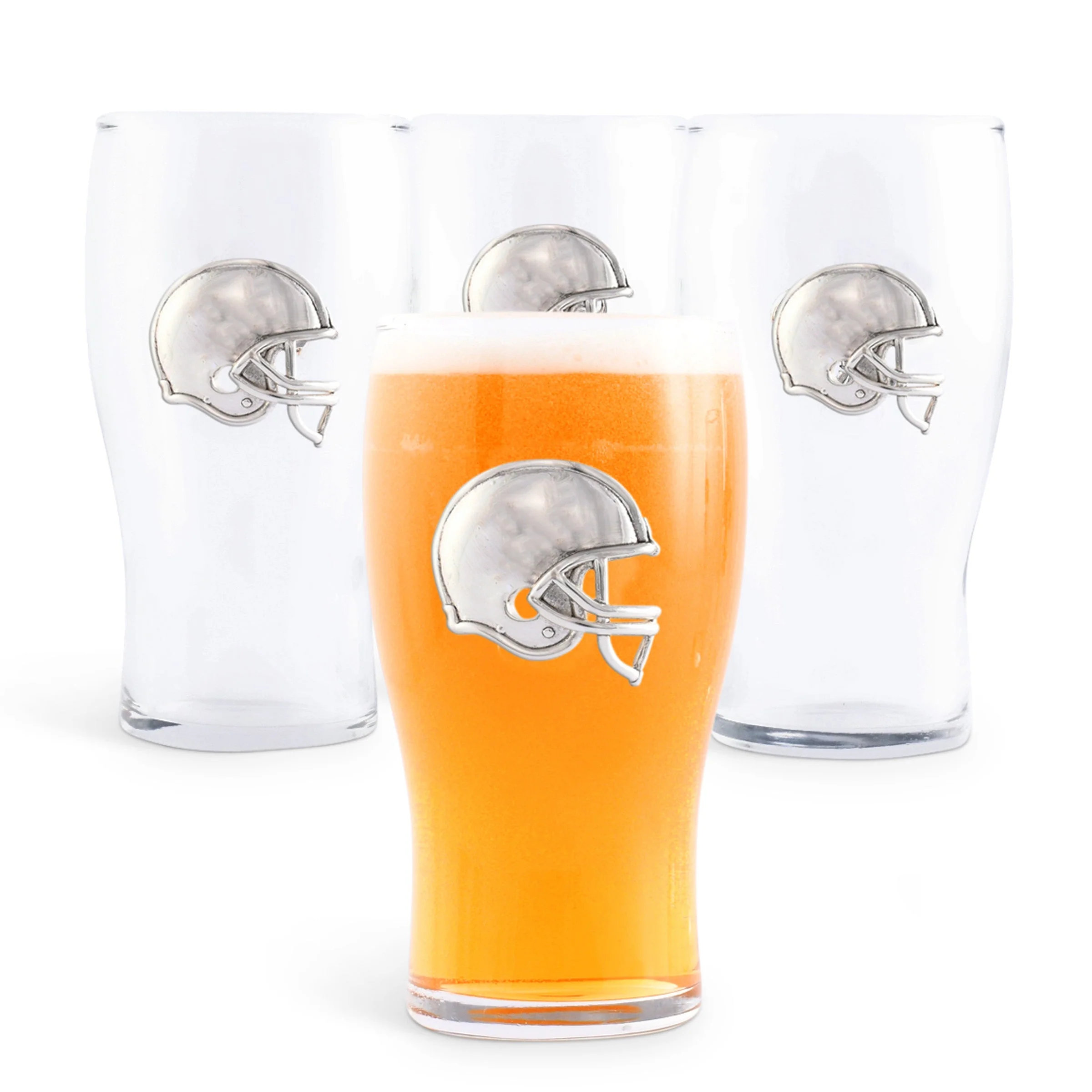 Arthur Court Football Beer Pint Glasses - Set of 4
