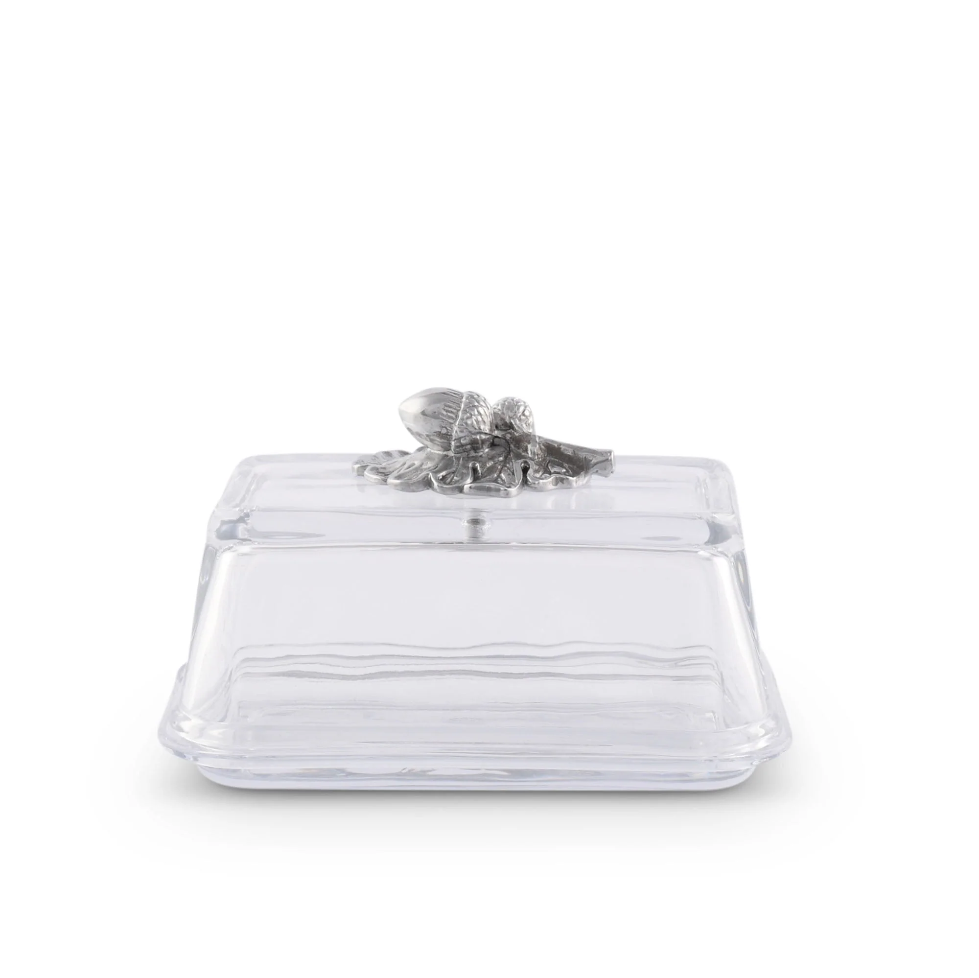 Arthur Court Glass Butter Dish - Acorn - Image 2