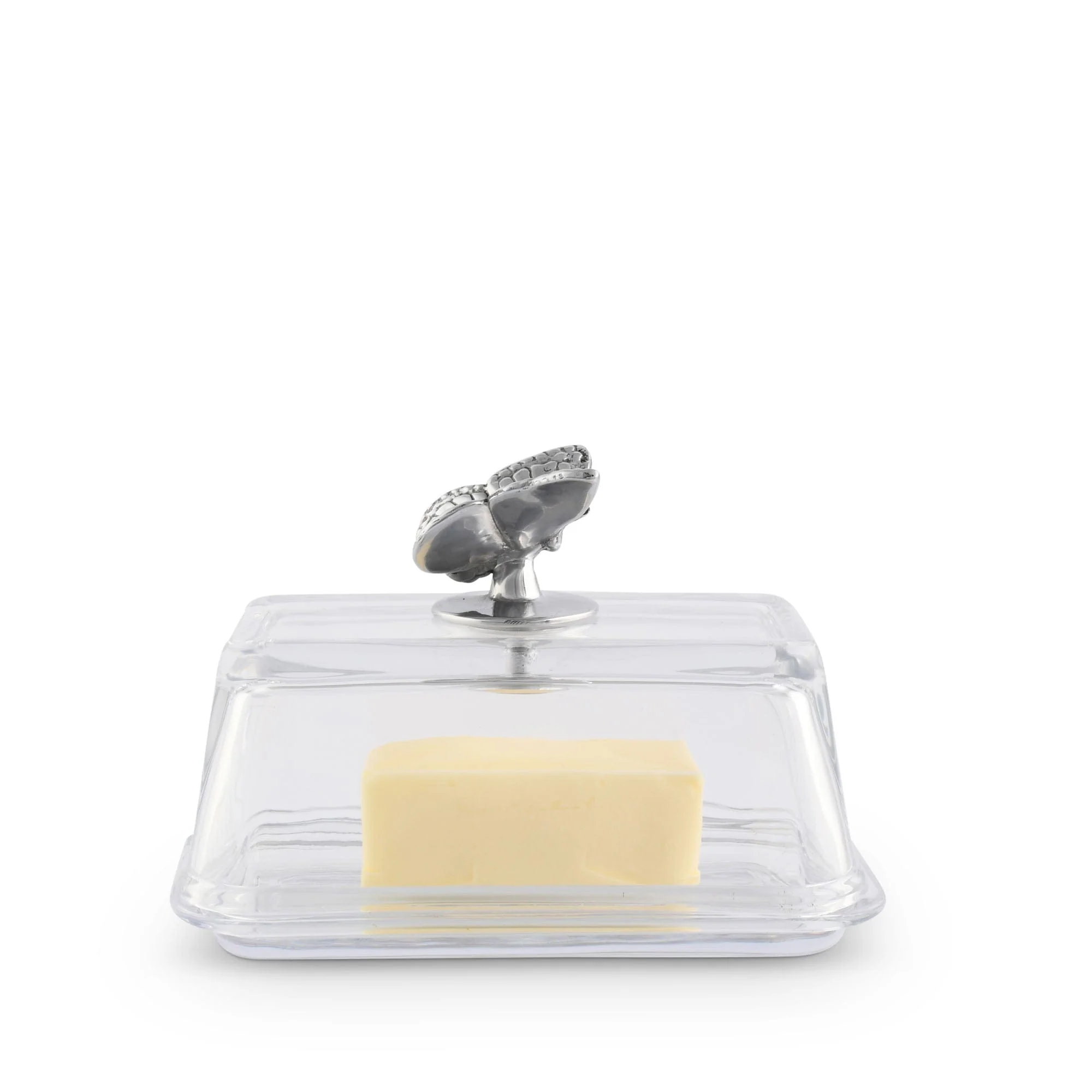 Arthur Court Glass Butter Dish - Butterfly - Image 2