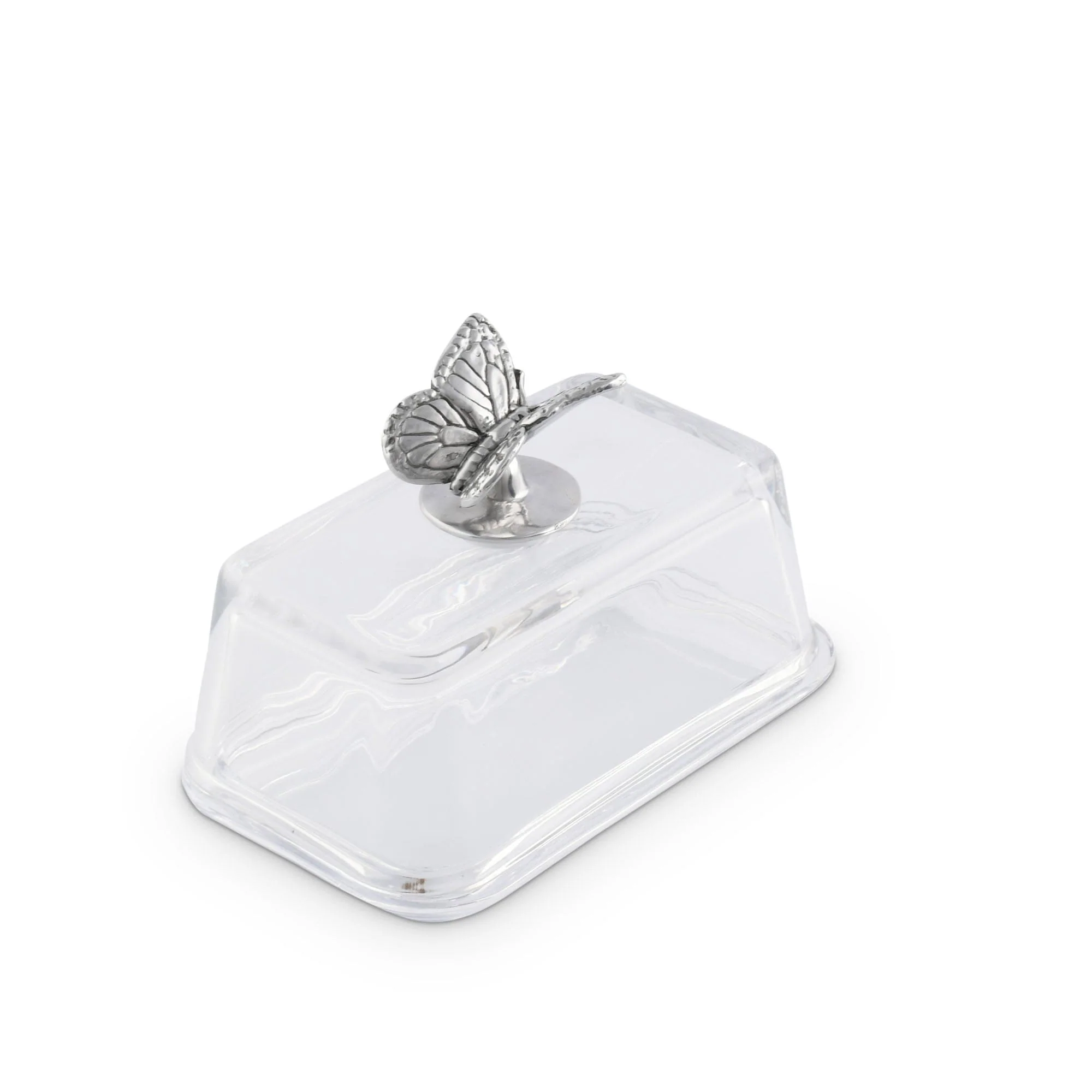 Arthur Court Glass Butter Dish - Butterfly - Image 3