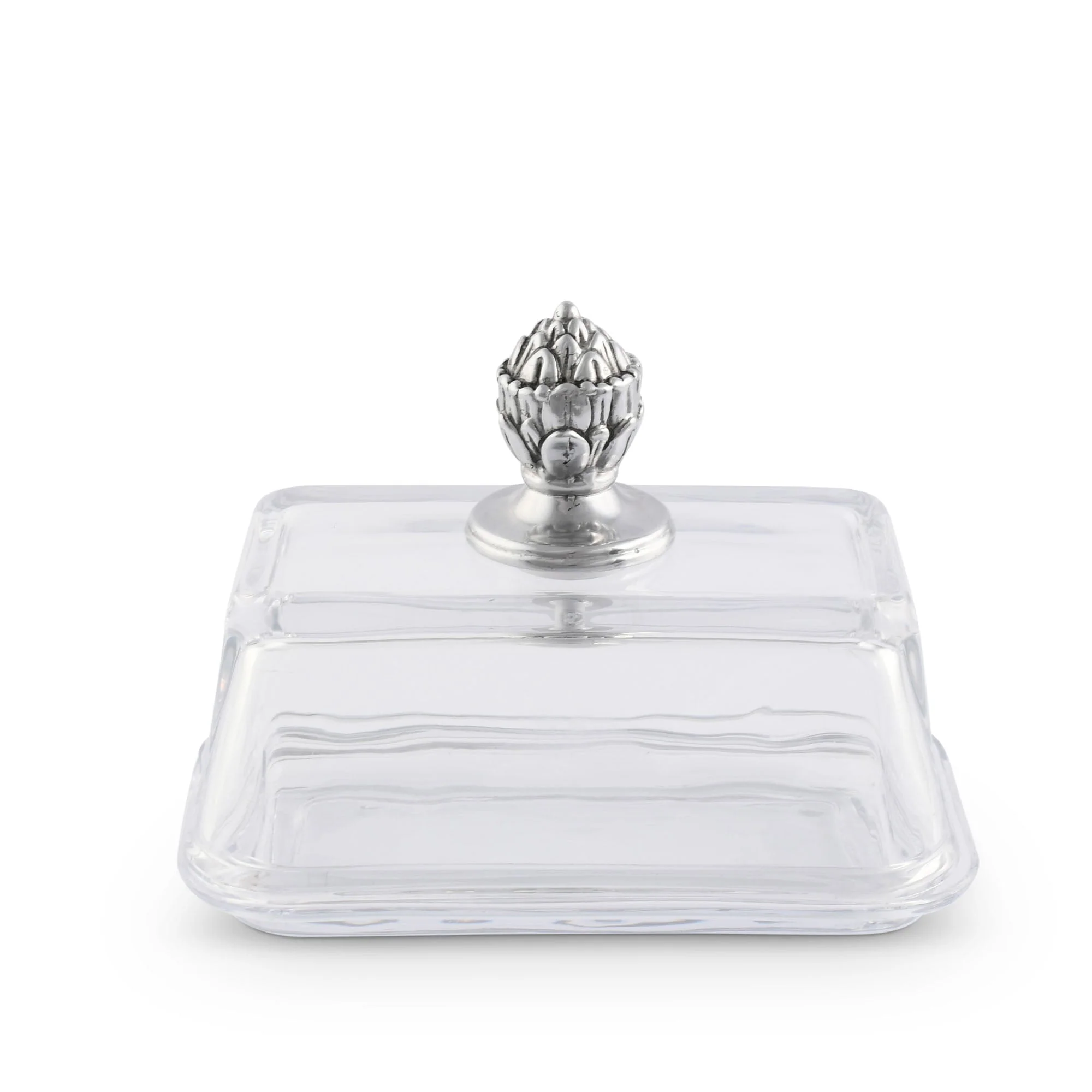 Arthur Court Glass Butter Dish - Concho - Image 2