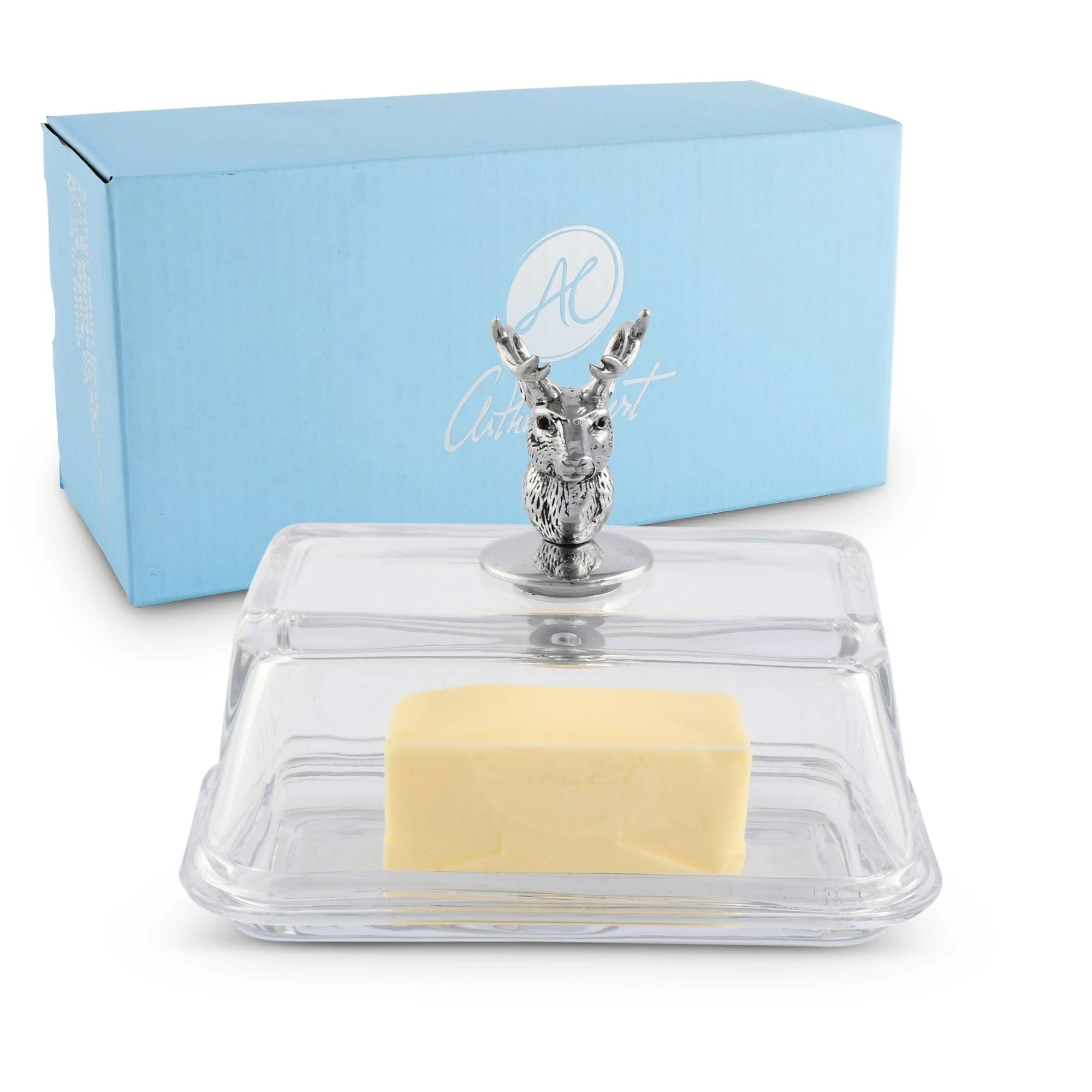Arthur Court Glass Butter Dish - Elk - Image 5