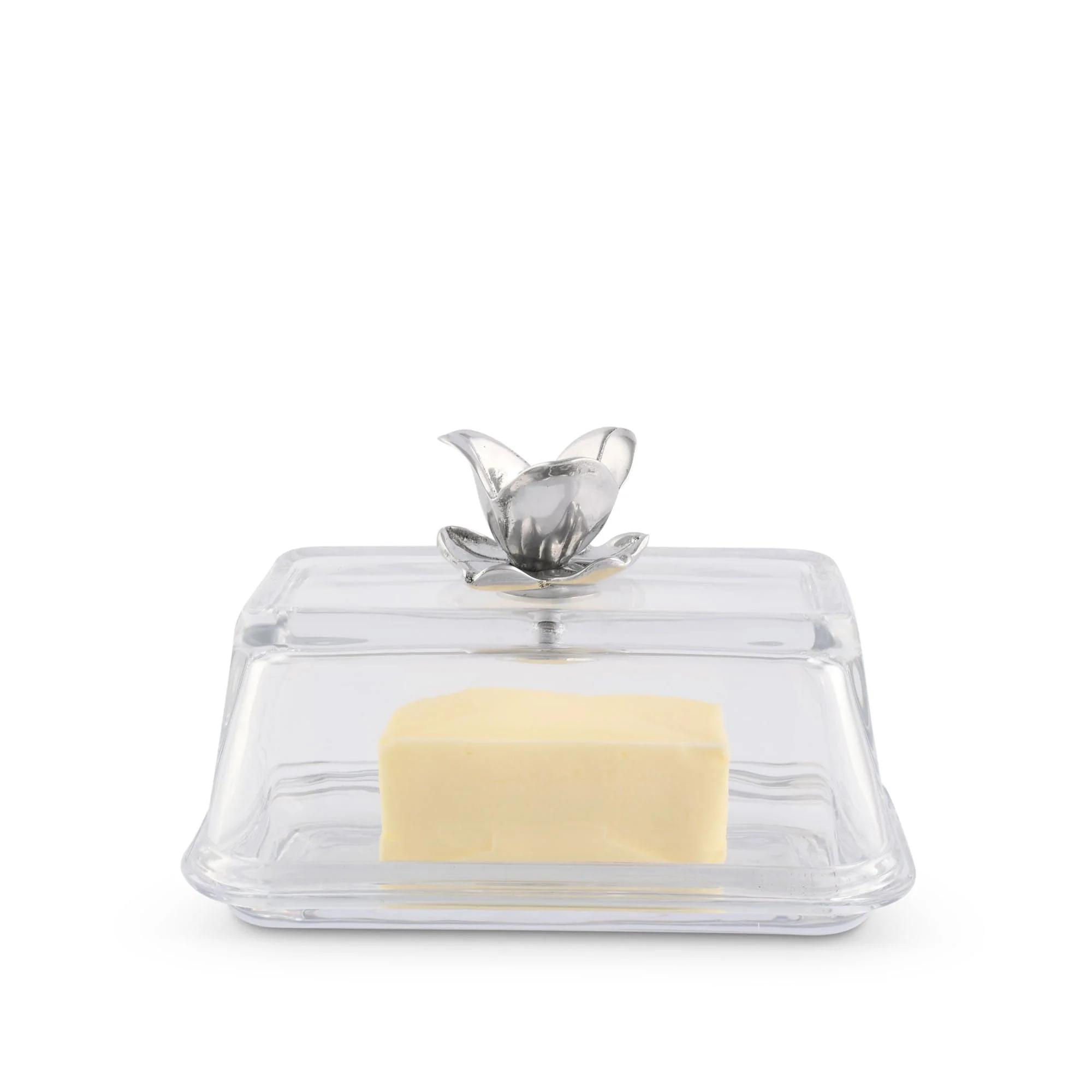 Arthur Court Glass Butter Dish - Magnolia - Image 2