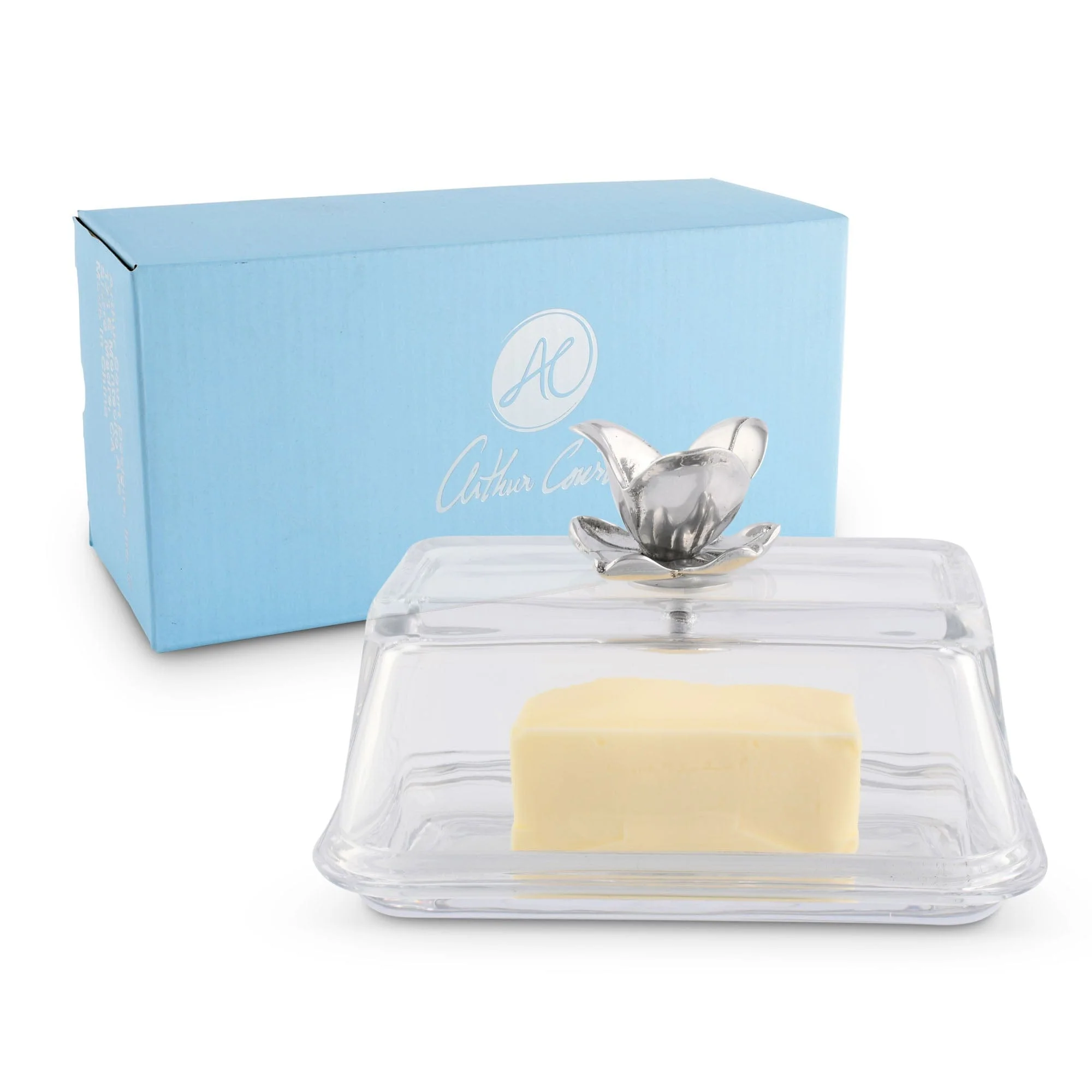 Arthur Court Glass Butter Dish - Magnolia - Image 6