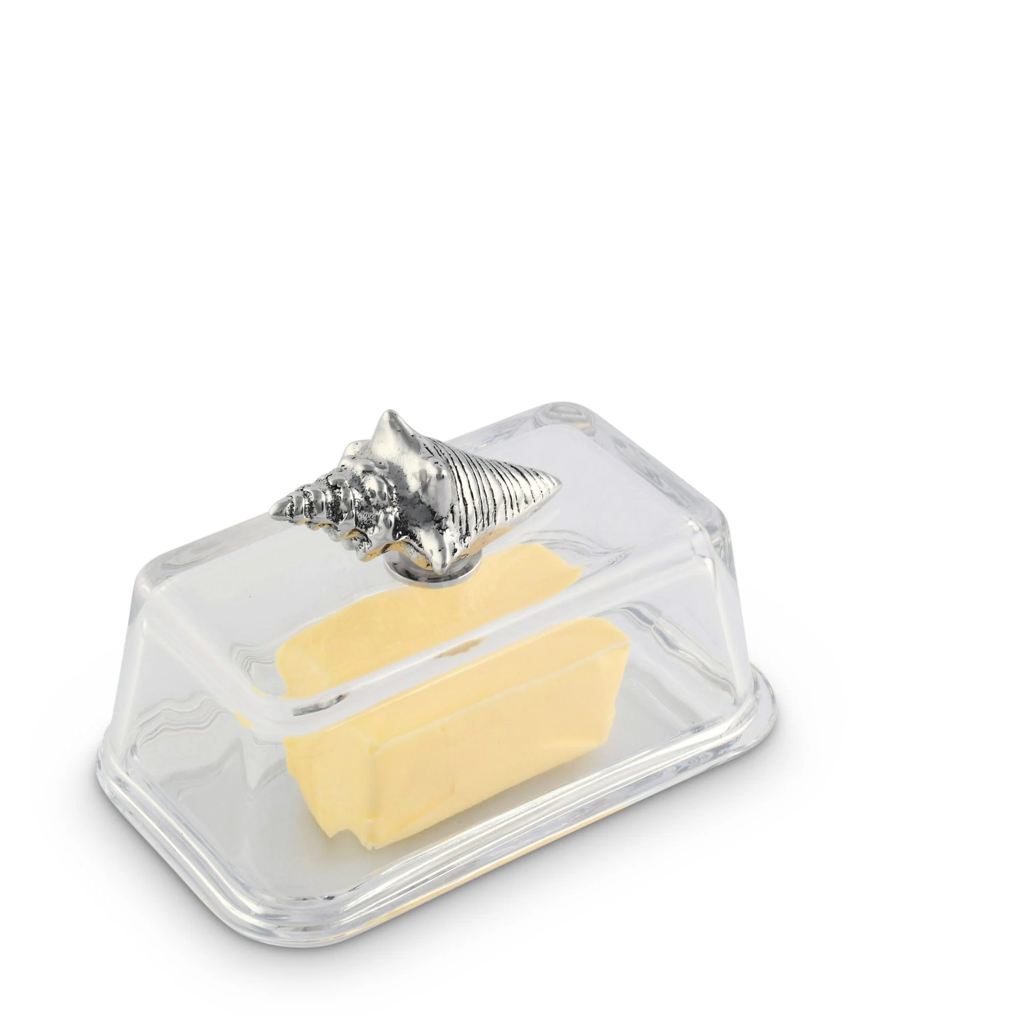 Arthur Court Glass Butter Dish- Shell - Image 3