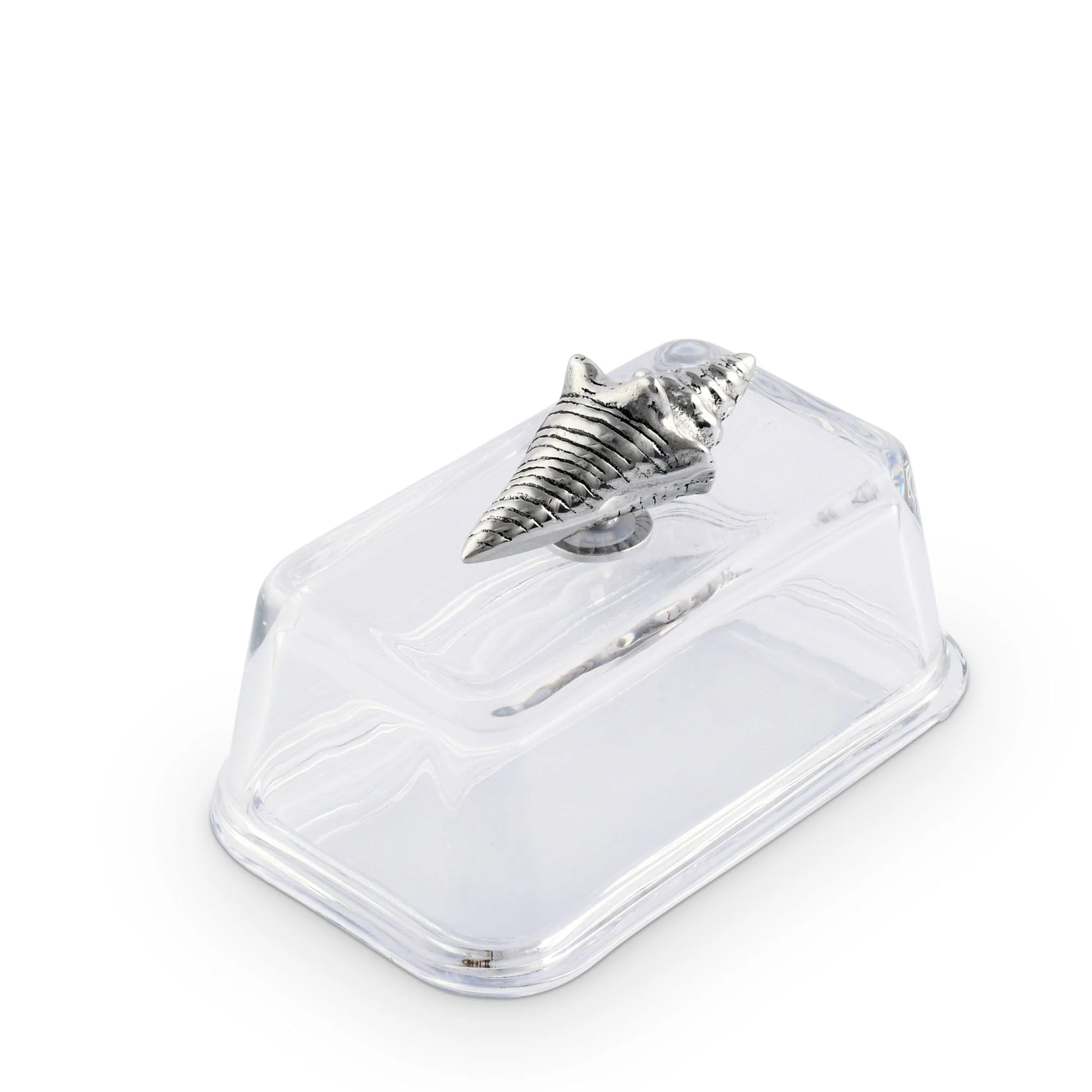 Arthur Court Glass Butter Dish- Shell - Image 4