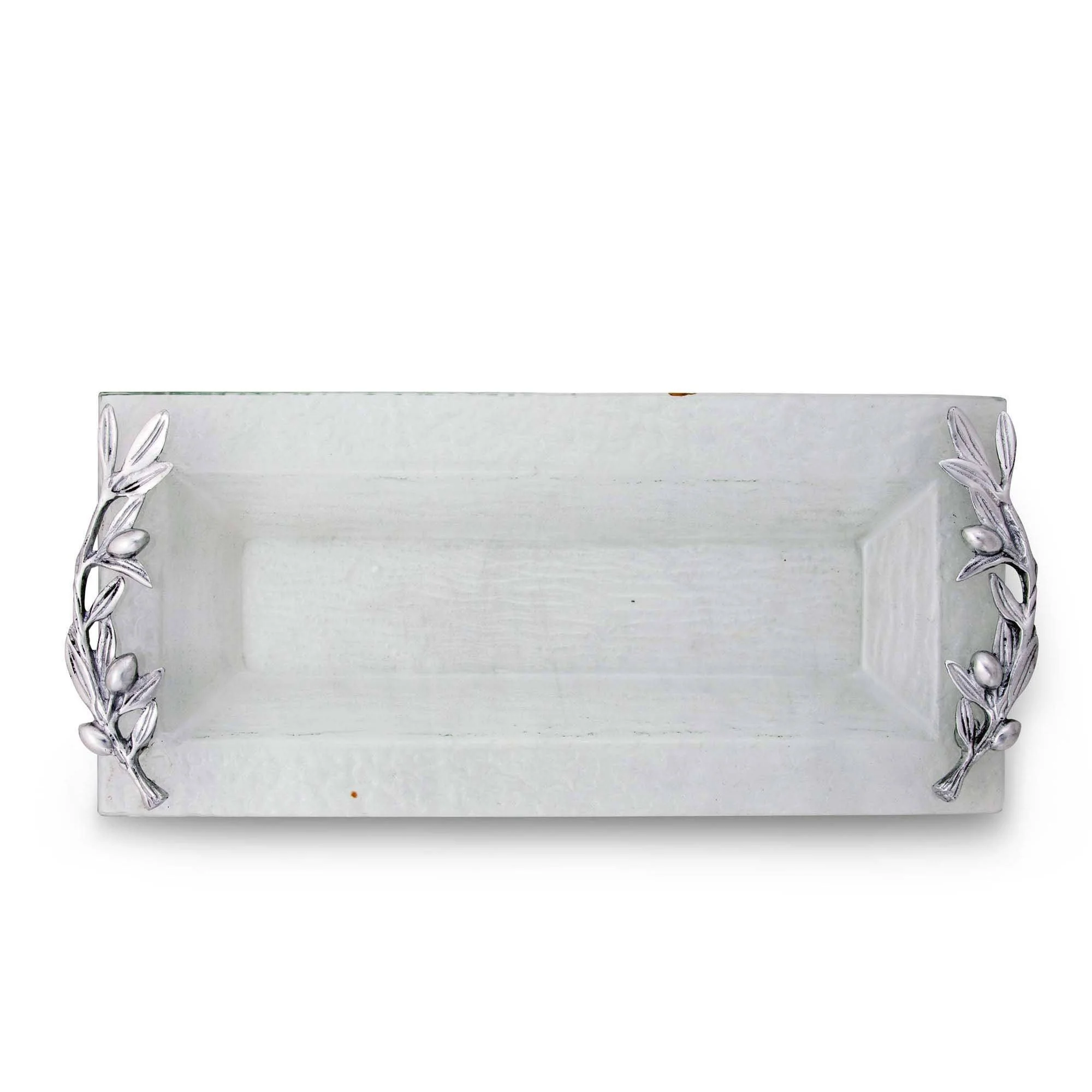Arthur Court Glass Tray - Oblong Olive