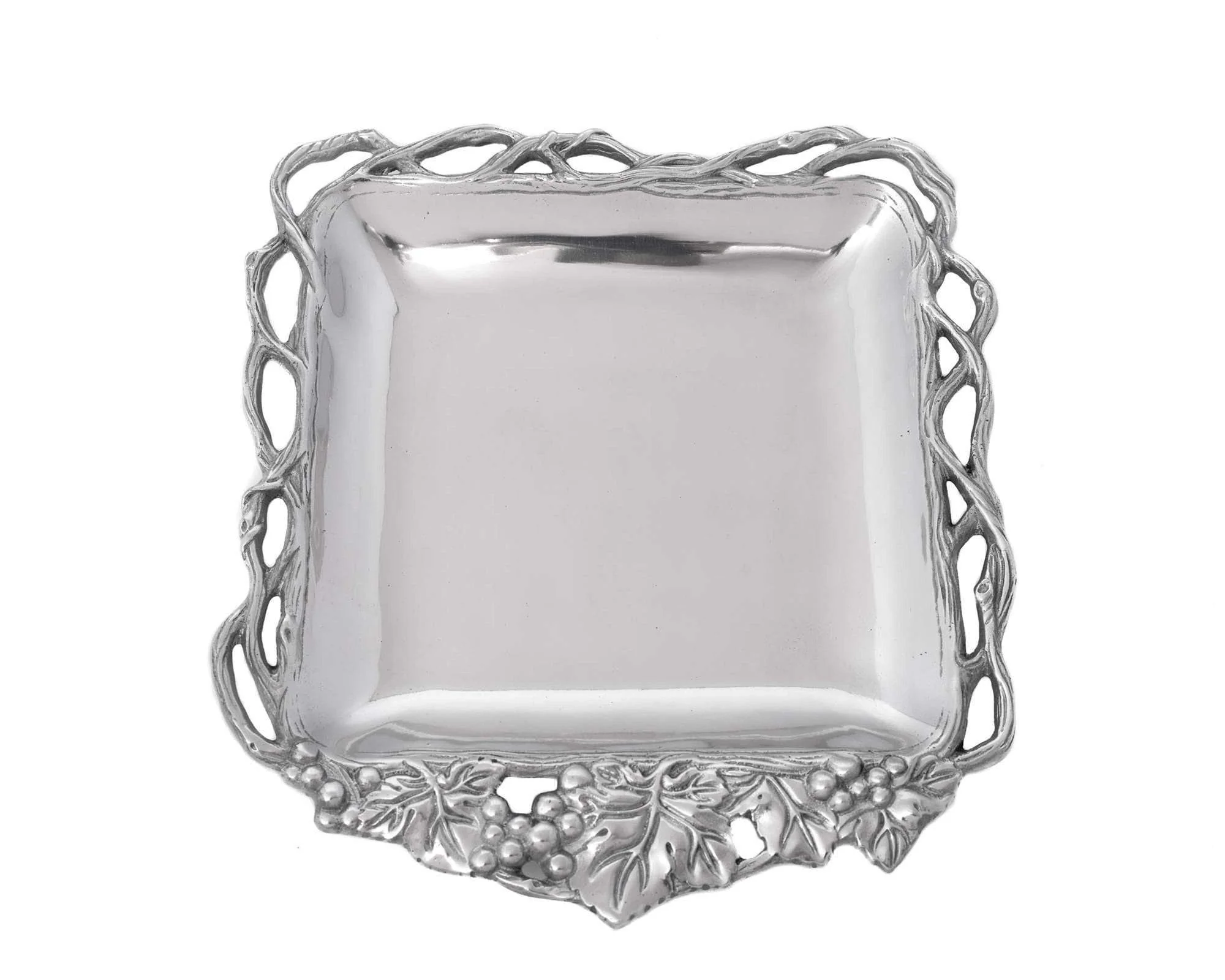 Arthur Court Grape Open Vine Square Tray 12"