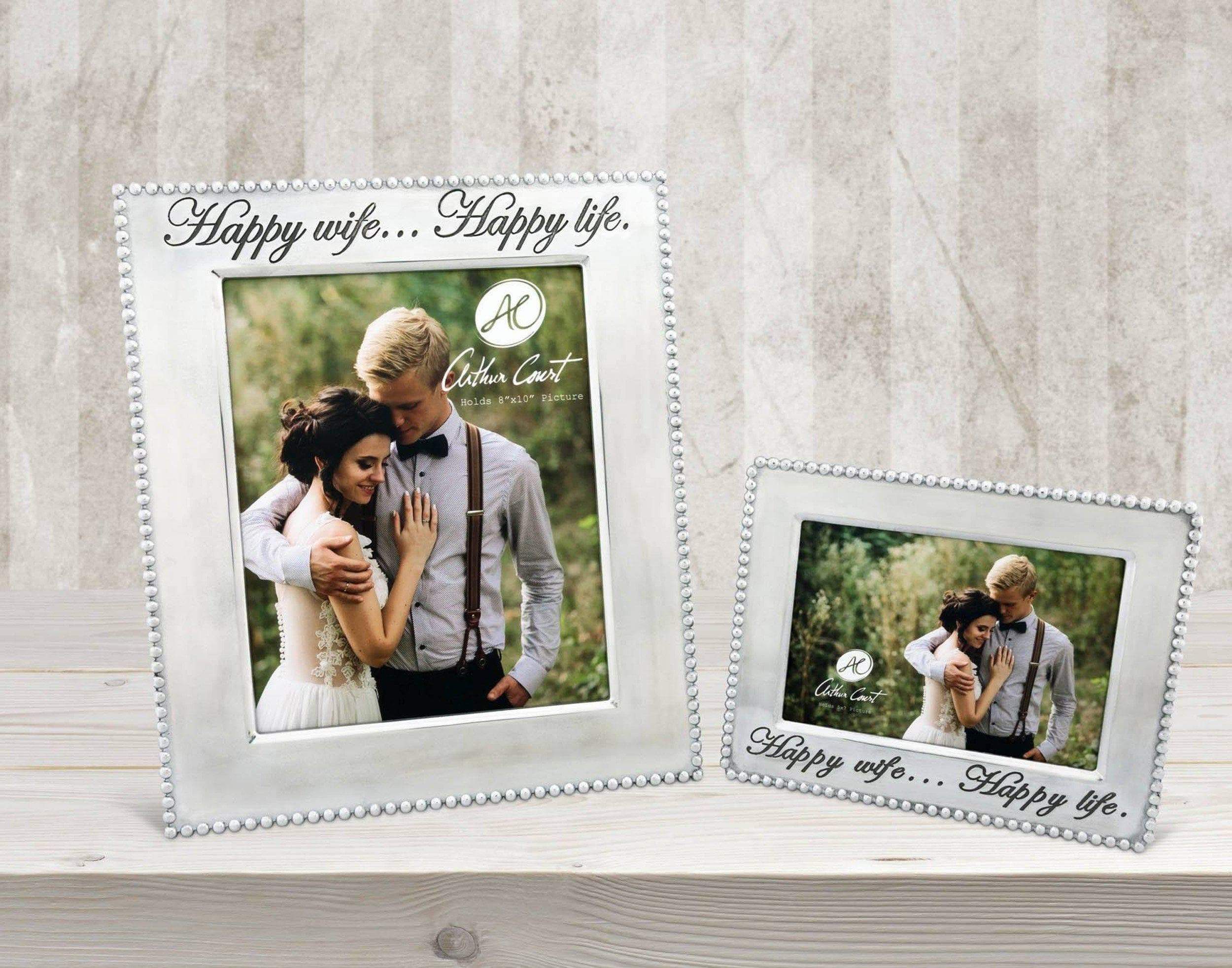 Arthur Court Happy Wife Beaded Photo Frame 5 x 7
