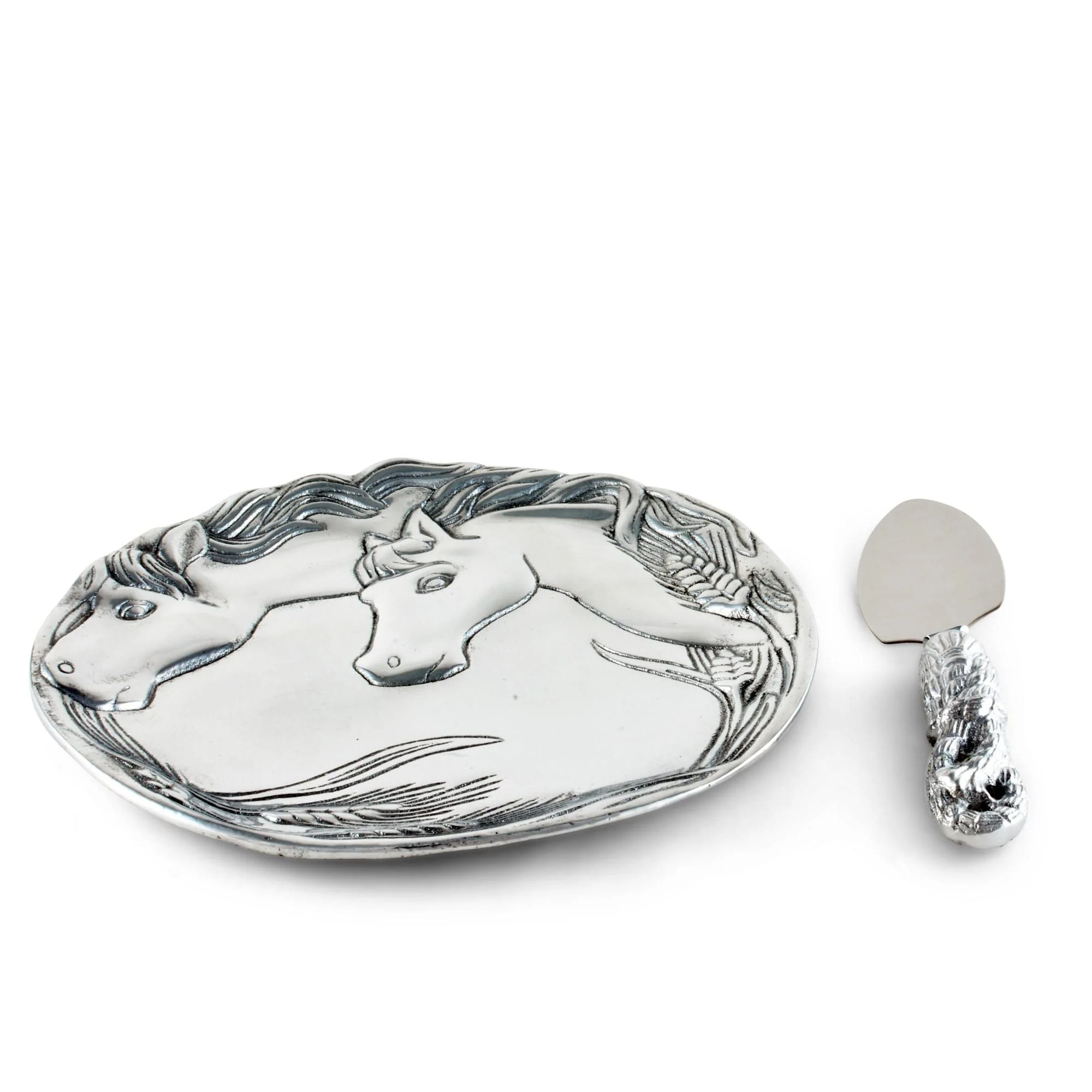 Arthur Court Horse Plate with Server - Image 2