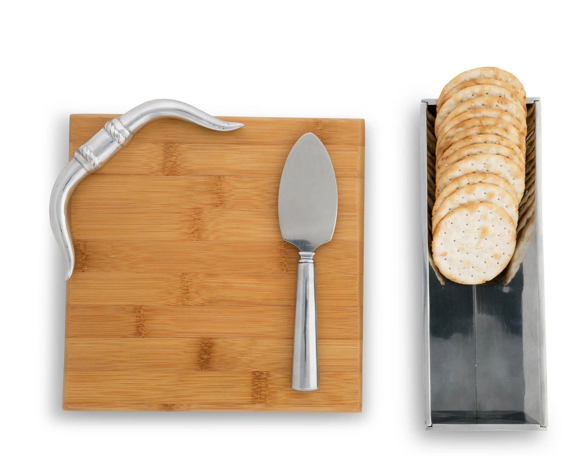 Arthur Court Longhorn Bamboo Cheese Set