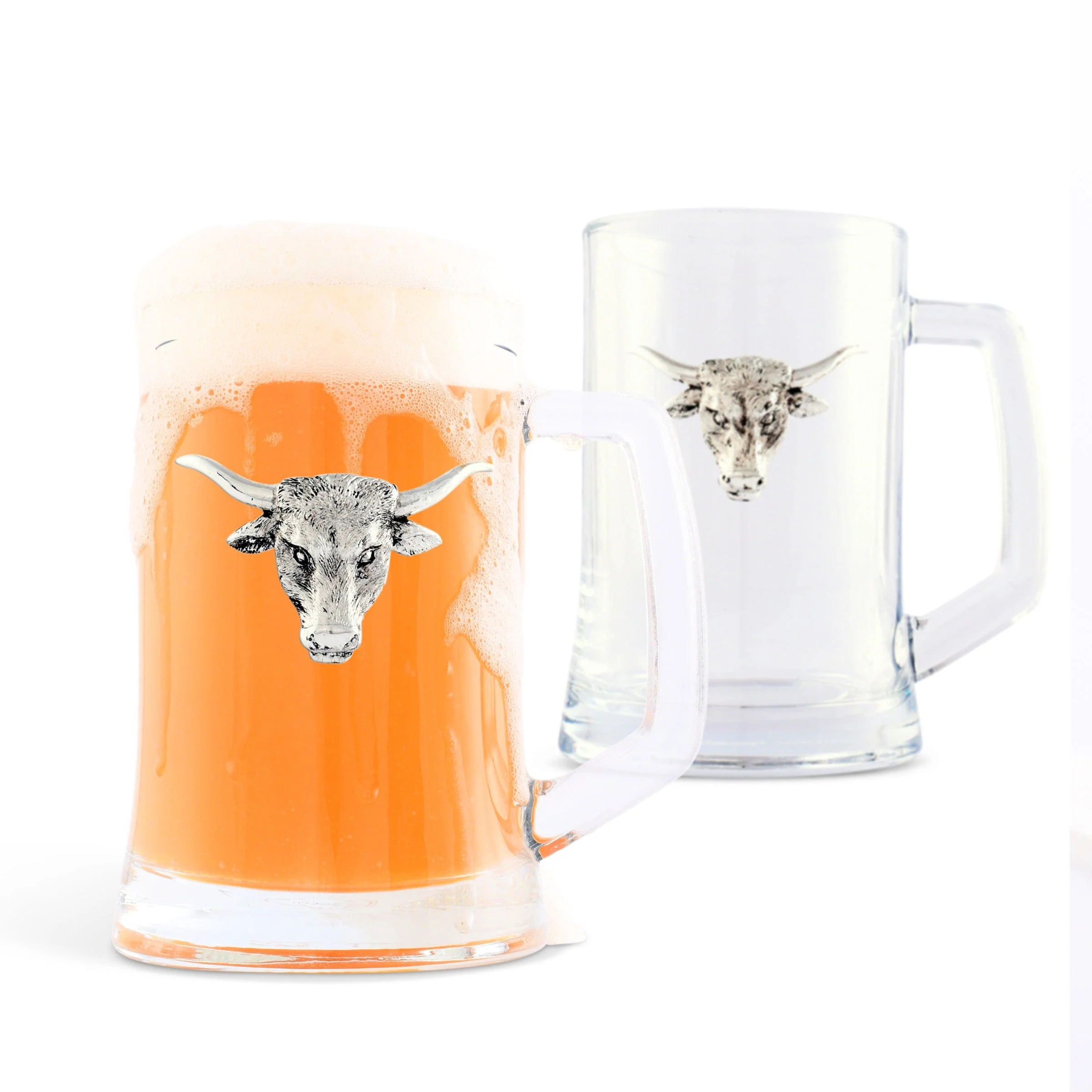 Arthur Court Longhorn Beer Mugs - Set of 2