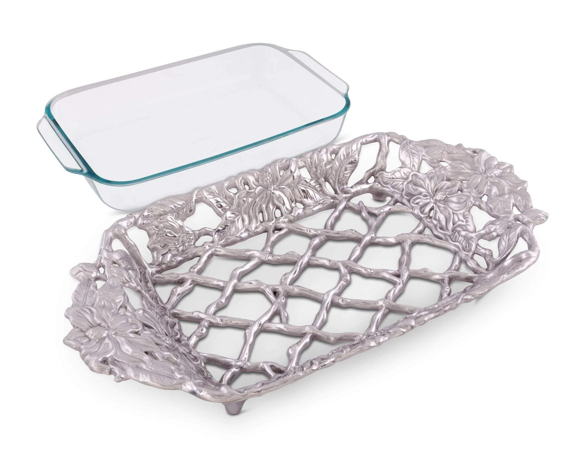 Arthur Court Magnolia Pyrex Holder 3qt - Image 3
