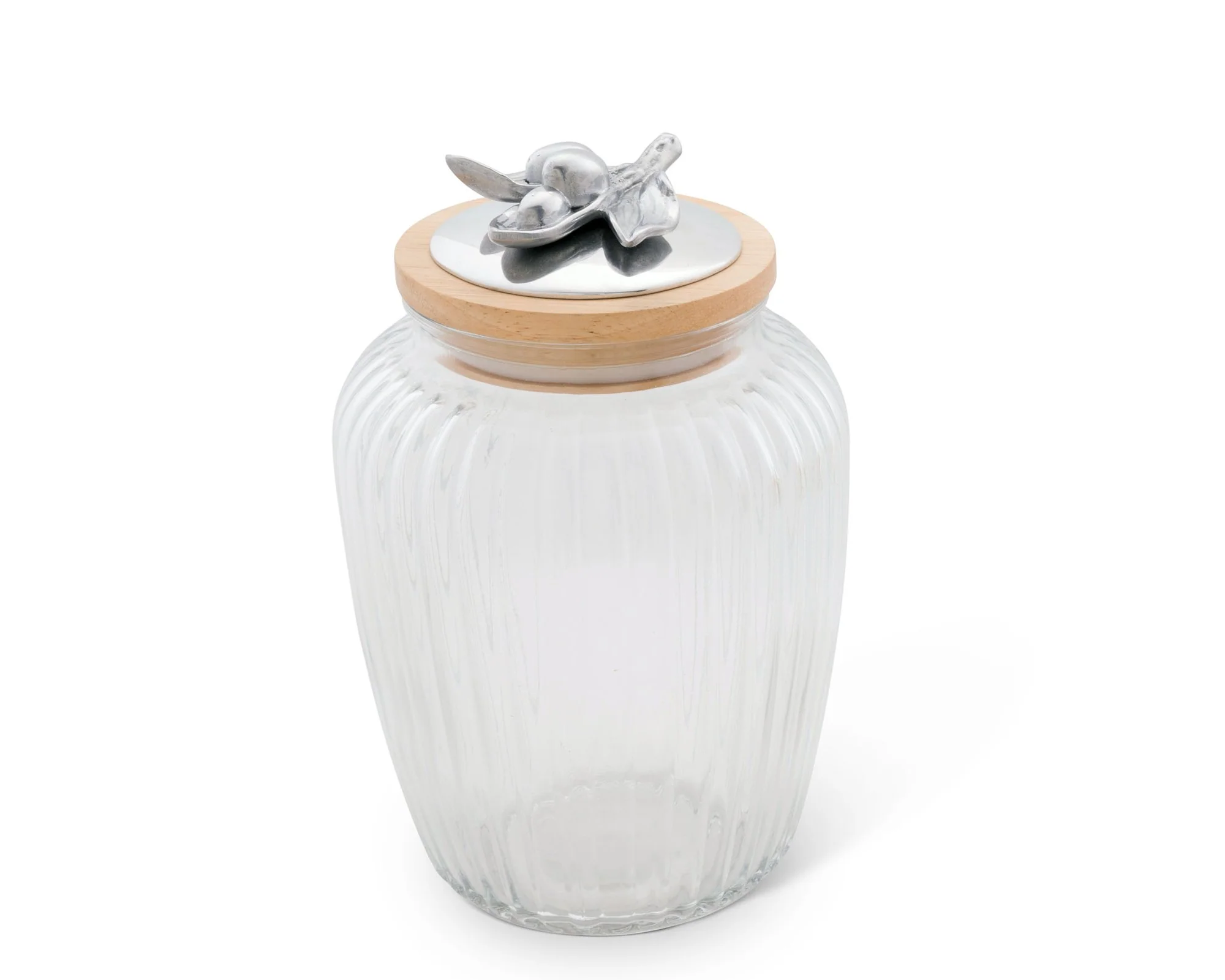 Arthur Court Olive Glass Canister - Large 60 Oz