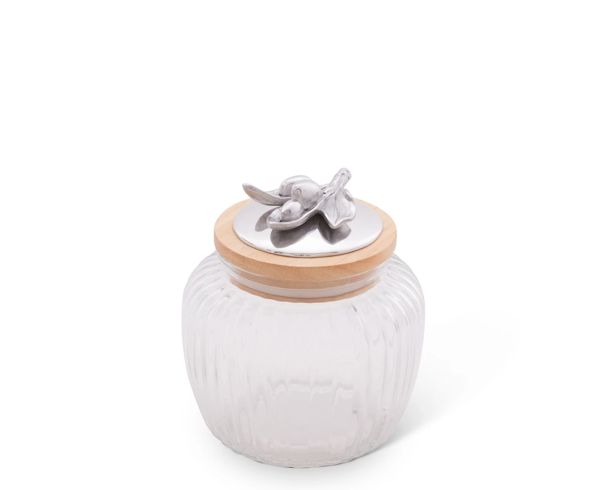 Arthur Court Olive Glass Canister - Medium 40 Oz