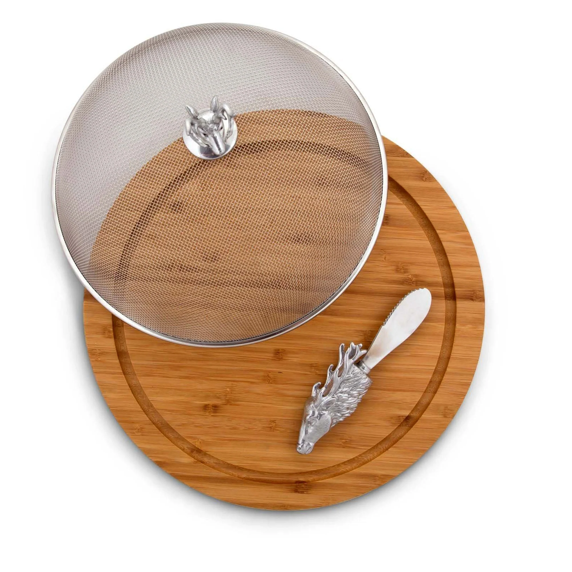 Arthur Court Picnic Cheese Board / Spreader - Elk Head - Image 2