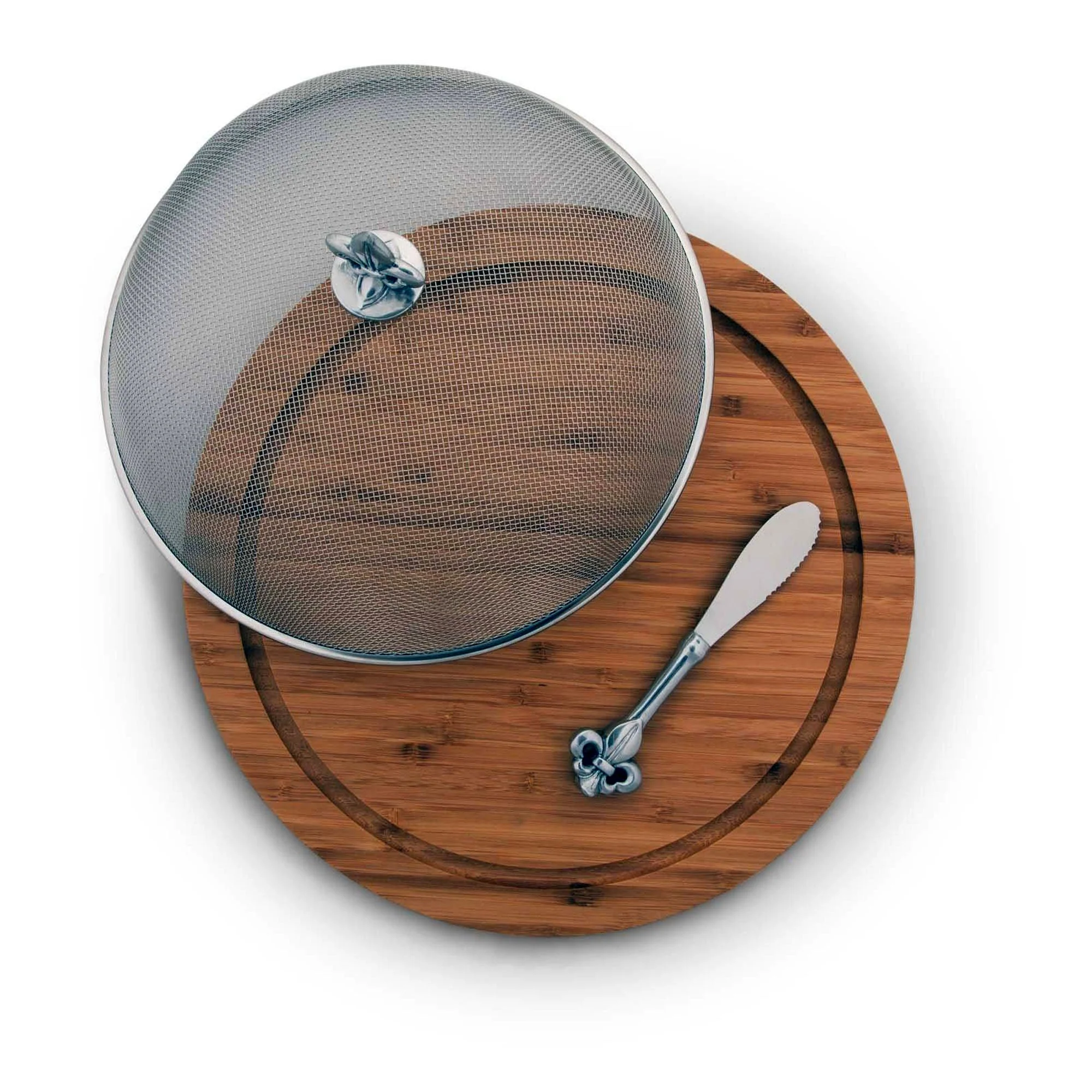 Arthur Court Picnic Cheese Board / Spreader - Fleur de Lis - Image 2