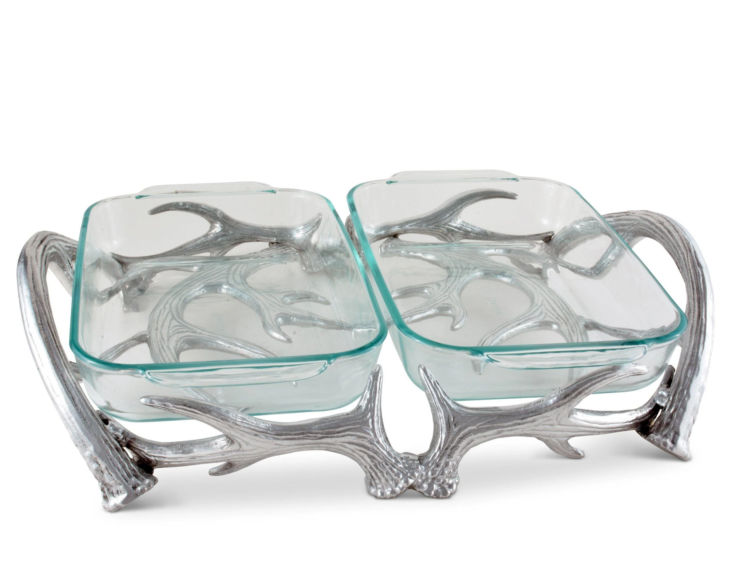 Arthur Court Pyrex Holder Double 2qt - Antler