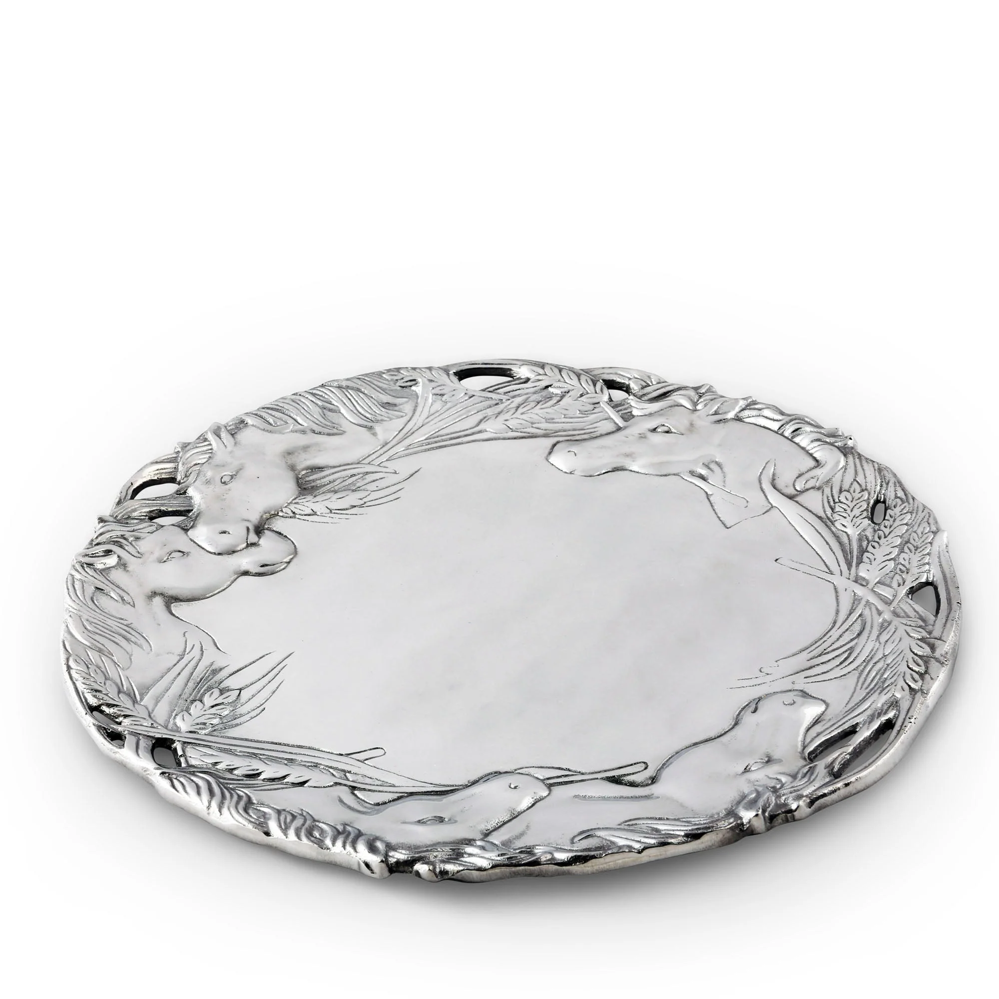Arthur Court Round Tray 12 inches - Horse