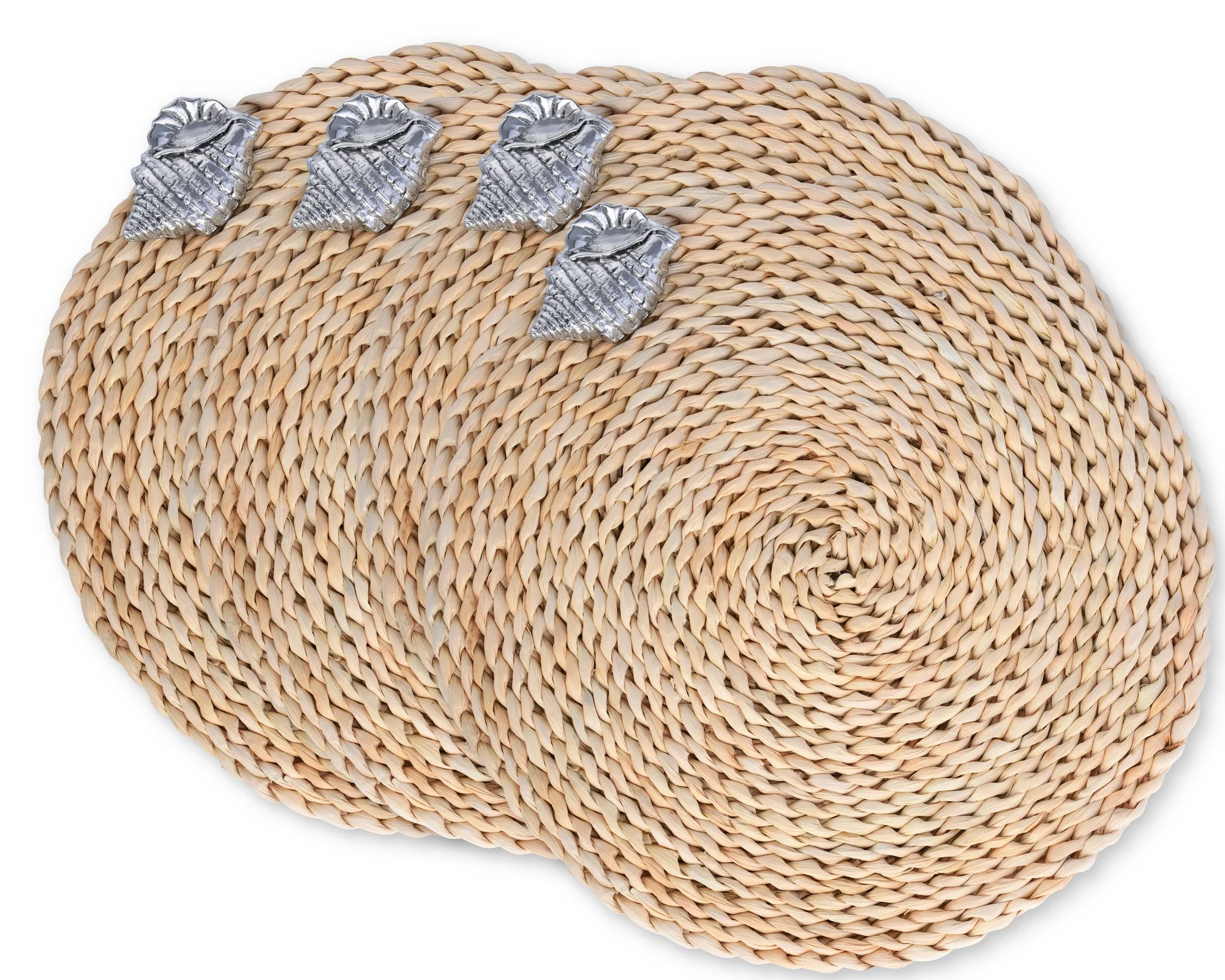 Arthur Court Sea Shell Twisted Seagrass Placemats - Set Of 4 - Image 3