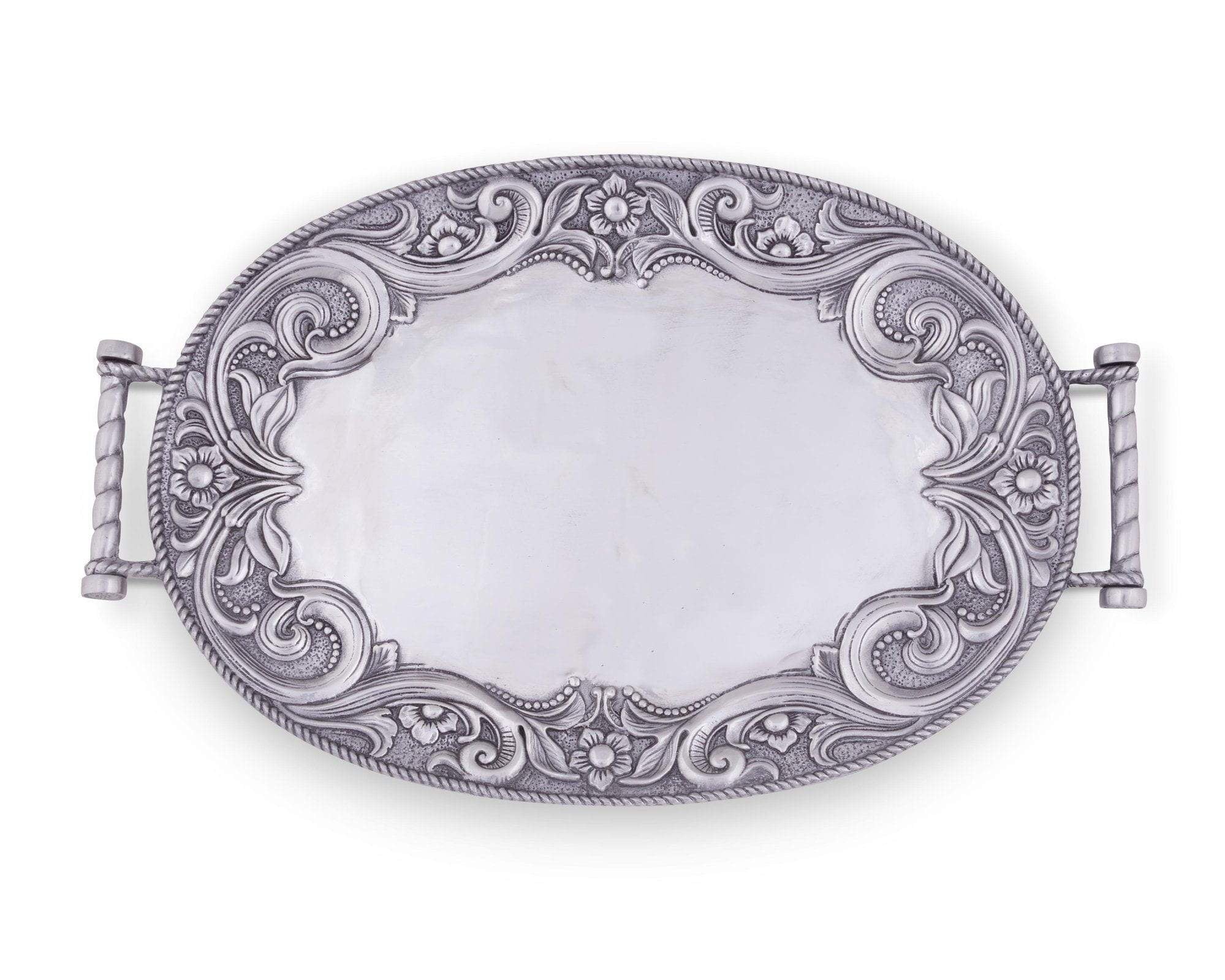 Arthur Court Western Leather Serving Tray