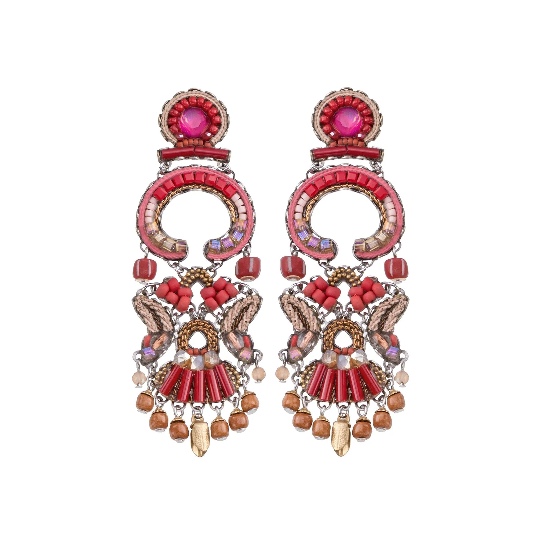 Ayala Bar Artistic Earrings Radical Red Set, Rood