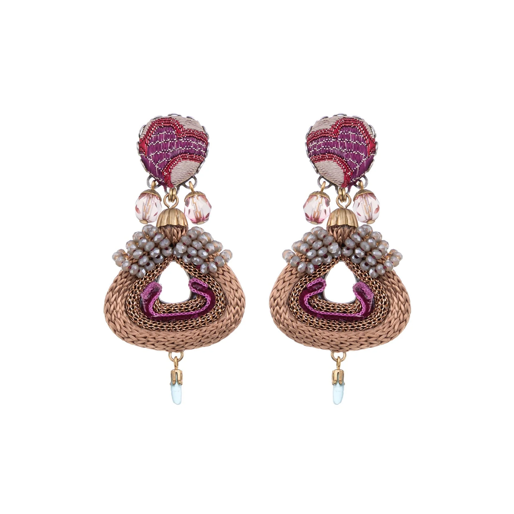 Ayala Bar Berry Blush Set, Duska Earrings
