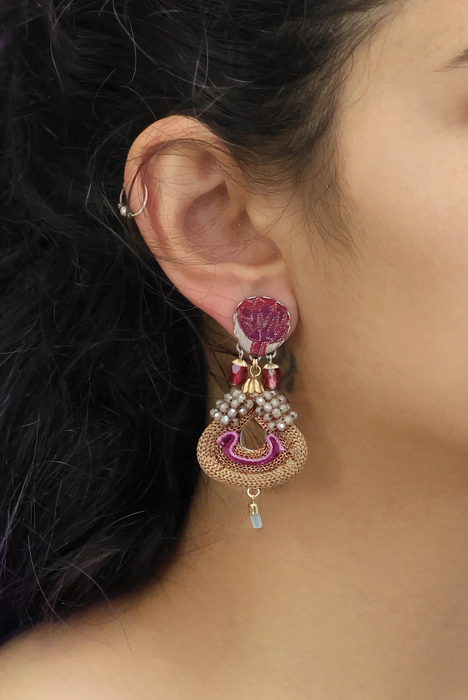 Ayala Bar Berry Blush Set, Duska Earrings - Image 2