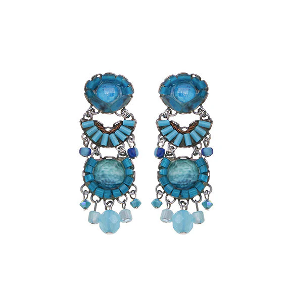 Ayala Bar Blue Bayou Set, Casual Blue Earrings, Sky