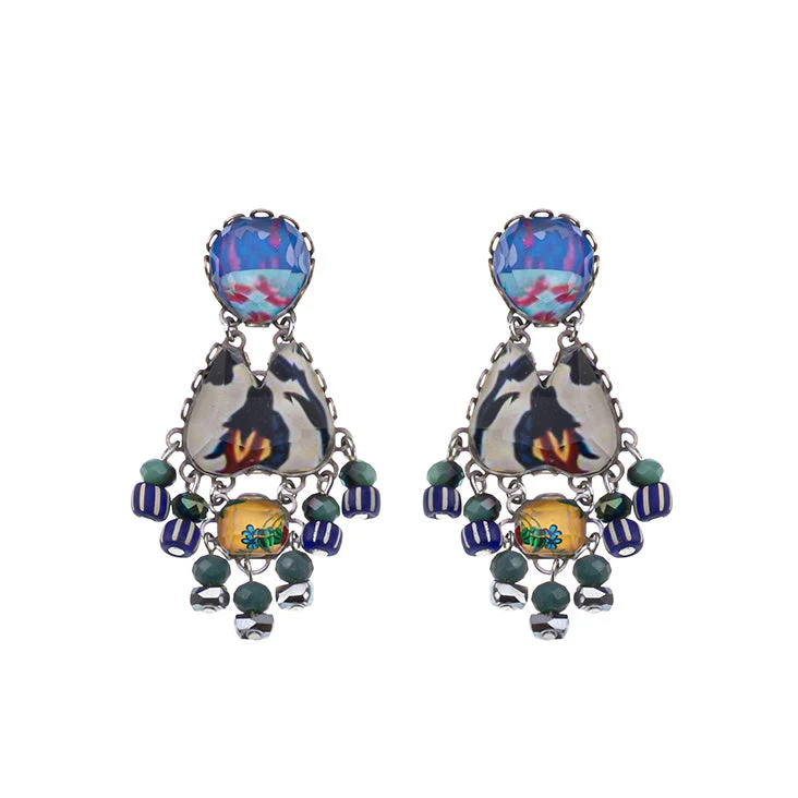 Ayala Bar Candy Twist Set, Glass Earrings,Marshmallow