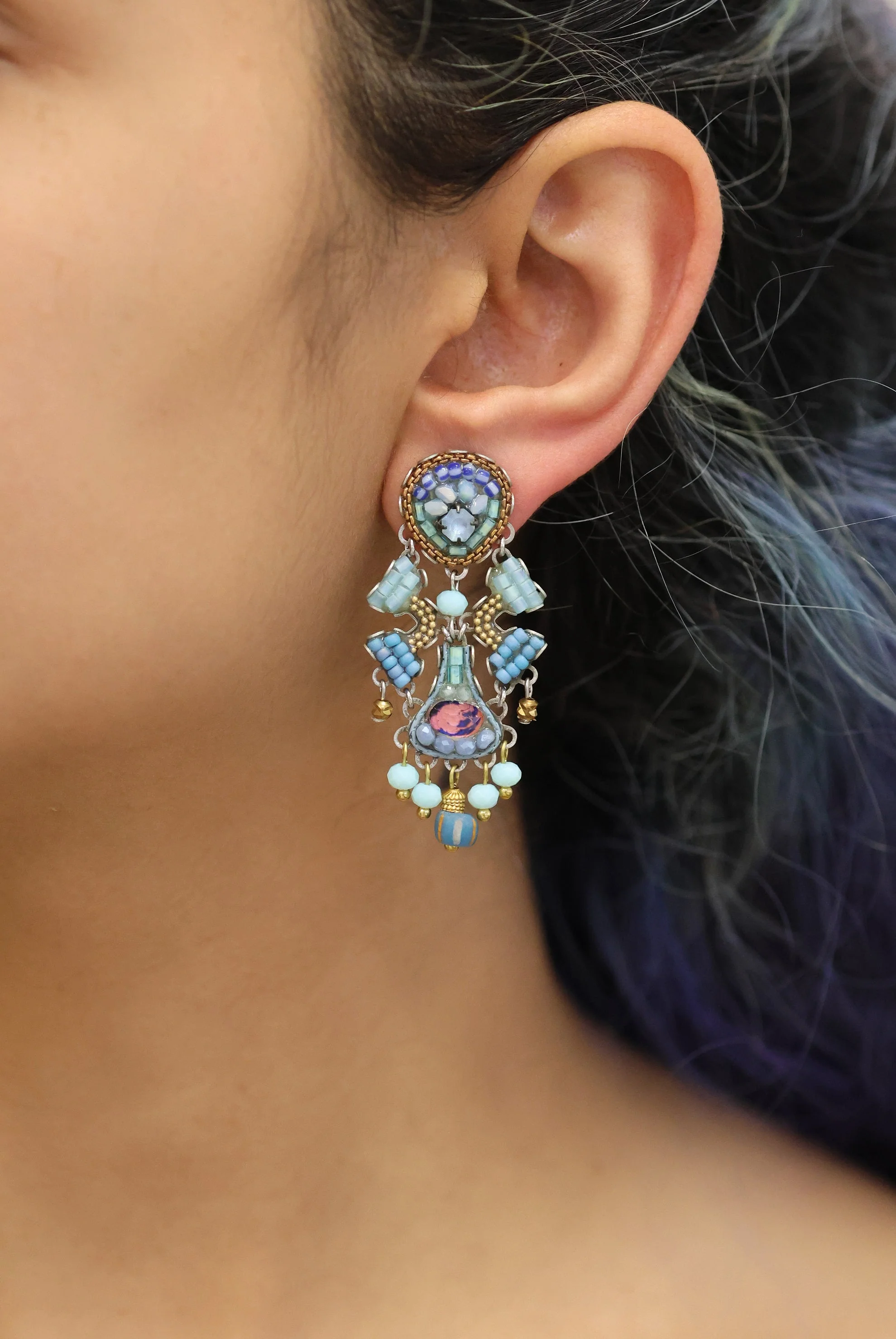 Ayala Bar Chic Earrings Blue Bird Set, Crow - Image 2
