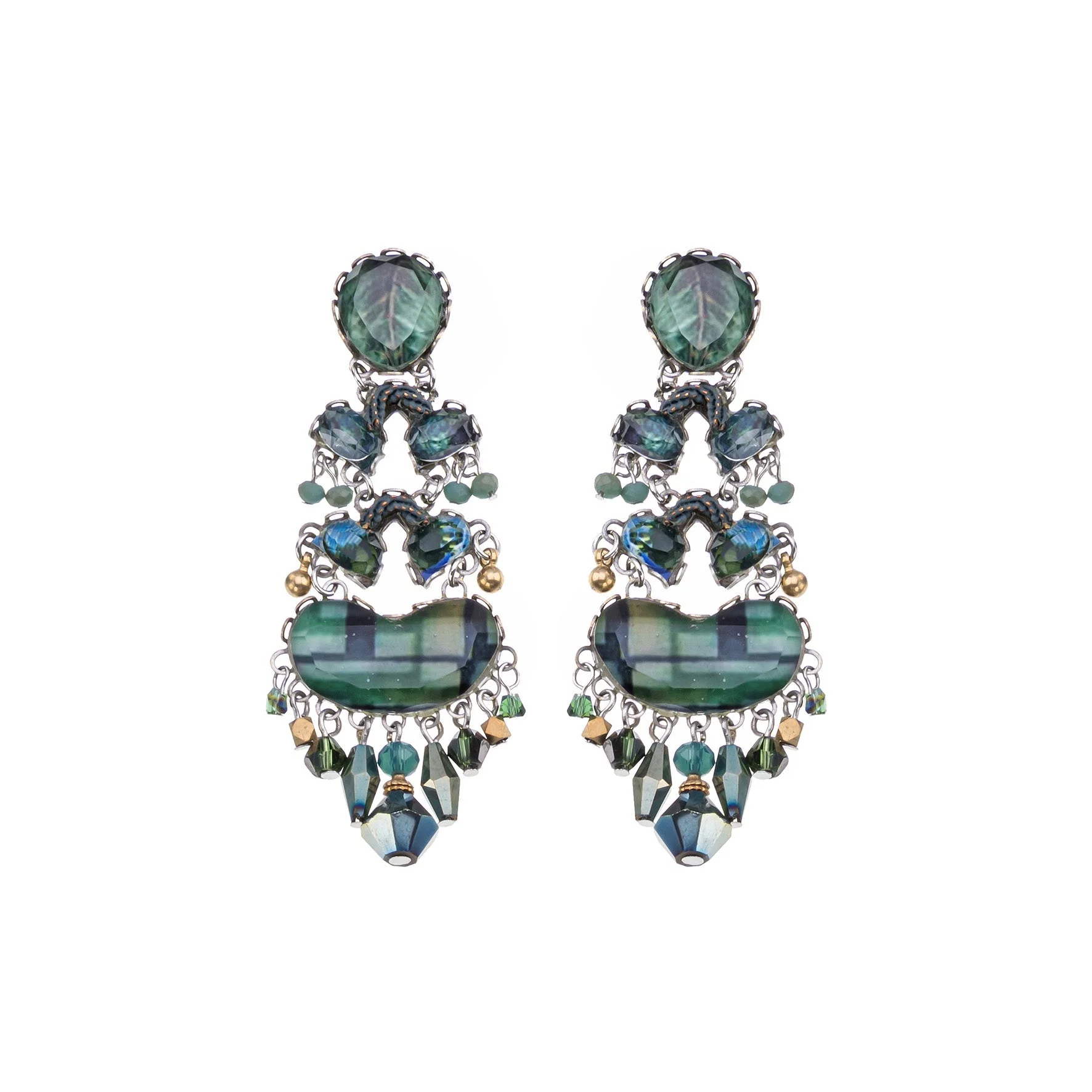 Ayala Bar Emerald Reflection Set, Auralis Earrings