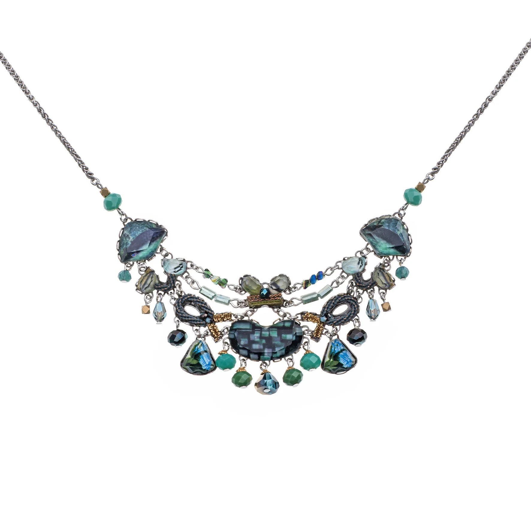 Ayala Bar Emerald Reflection Set, Sylmera Necklace