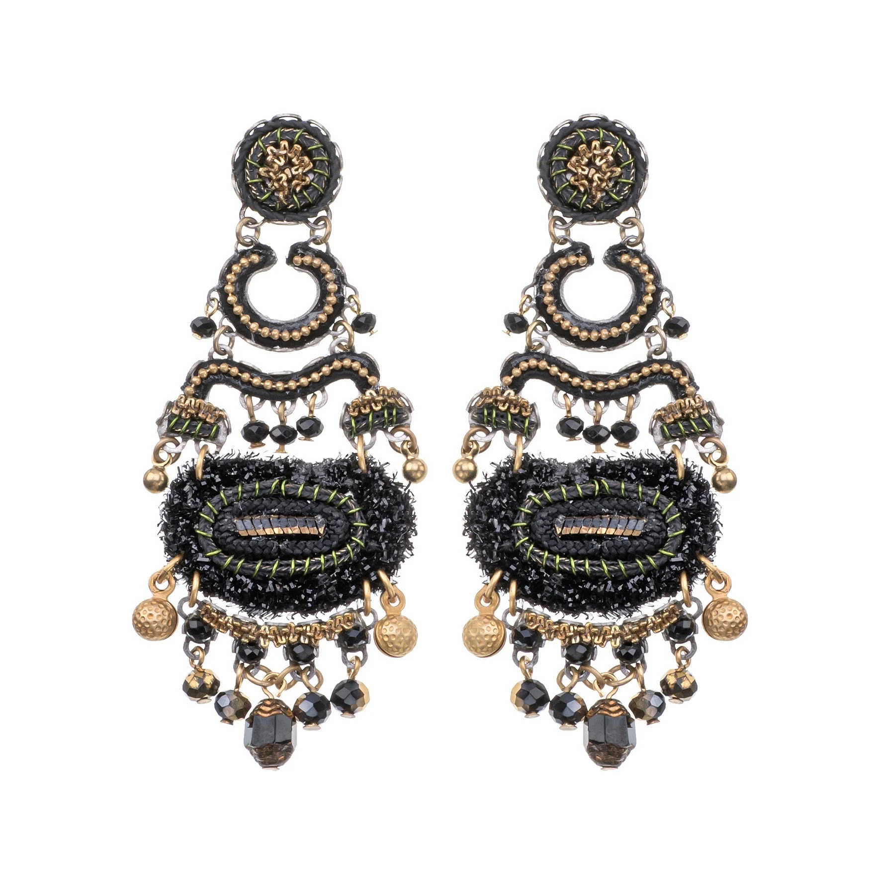 Ayala Bar Gilded Black Set, Lanore Earrings