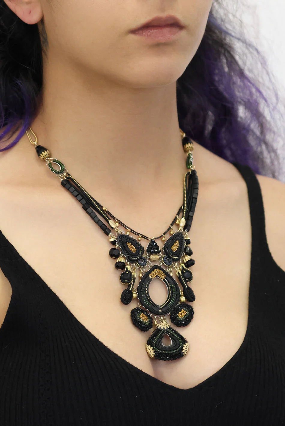 Ayala Bar Gilded Black Set, Obscura Necklace - Image 2