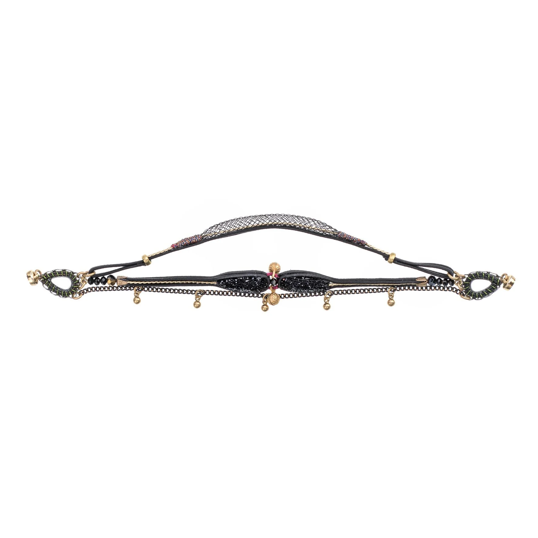 Ayala Bar Gilded Black Set, Obzara Bracelet