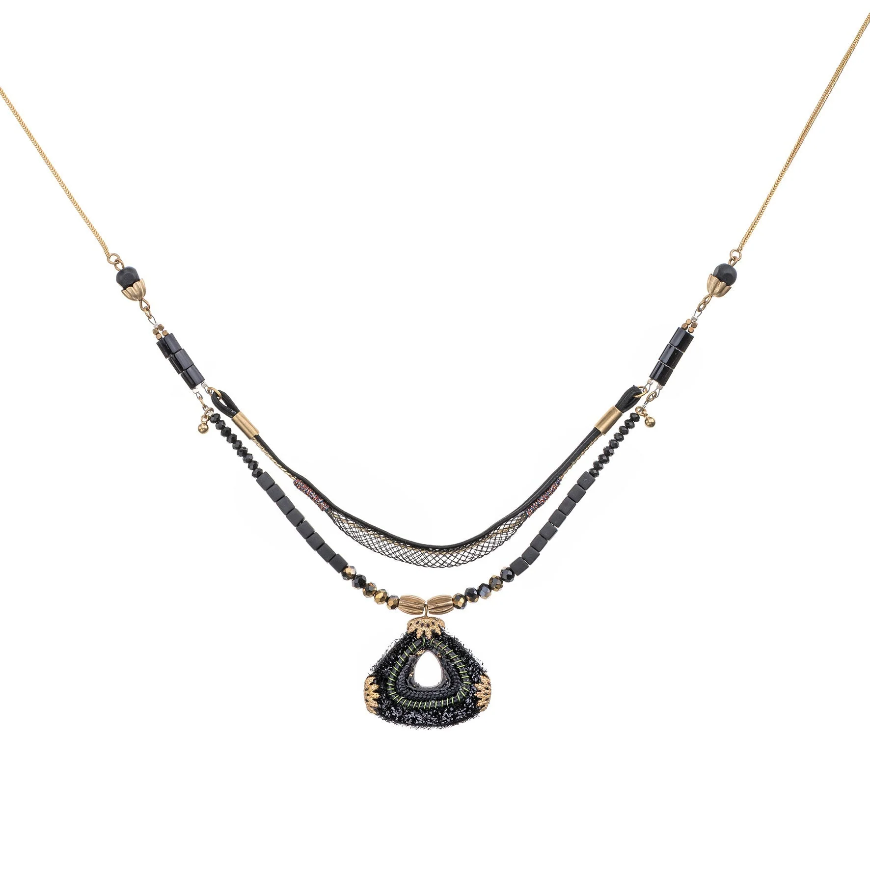 Ayala Bar Gilded Black Set, Zaffira Necklace