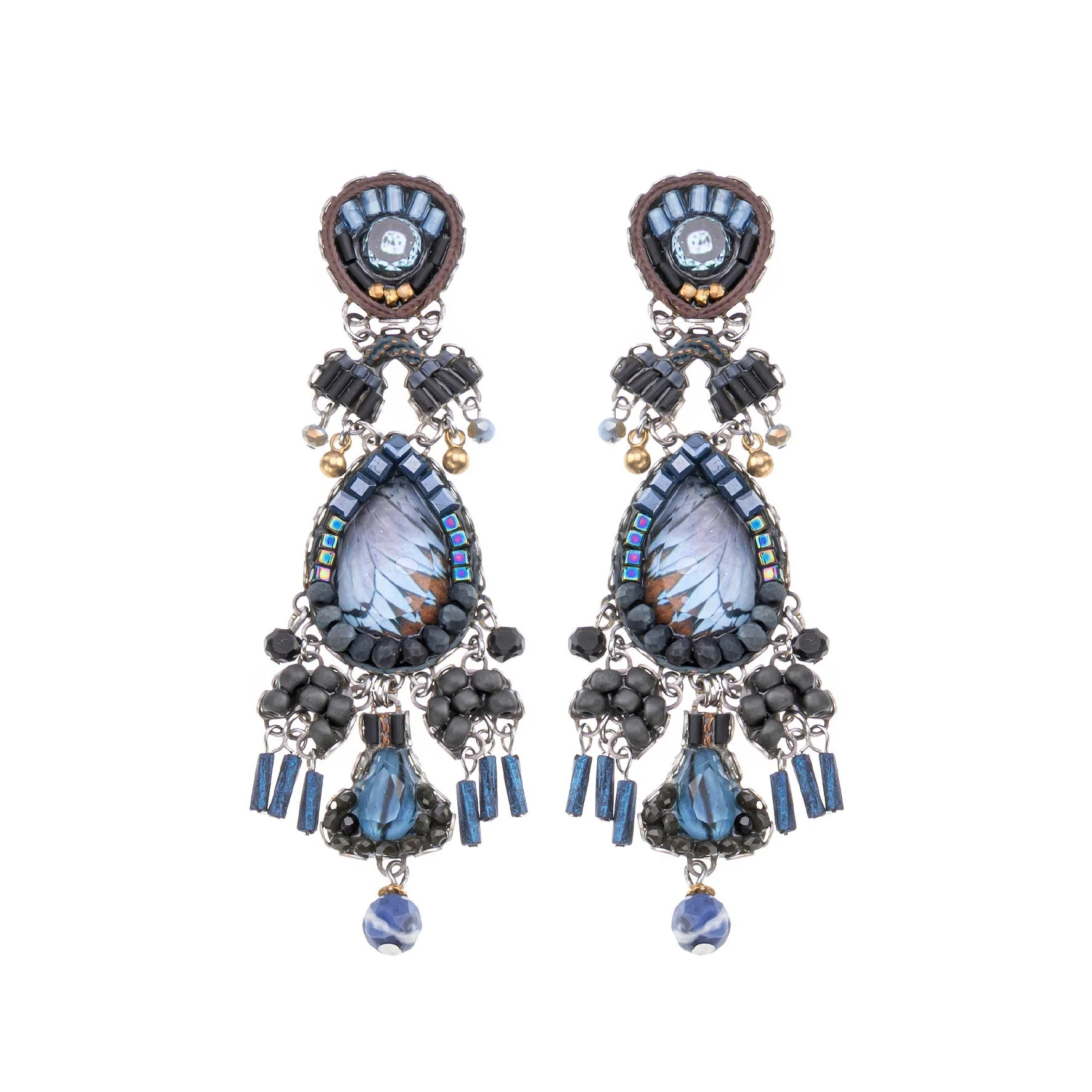 Ayala Bar Indigo Summits Set, Mara Earrings