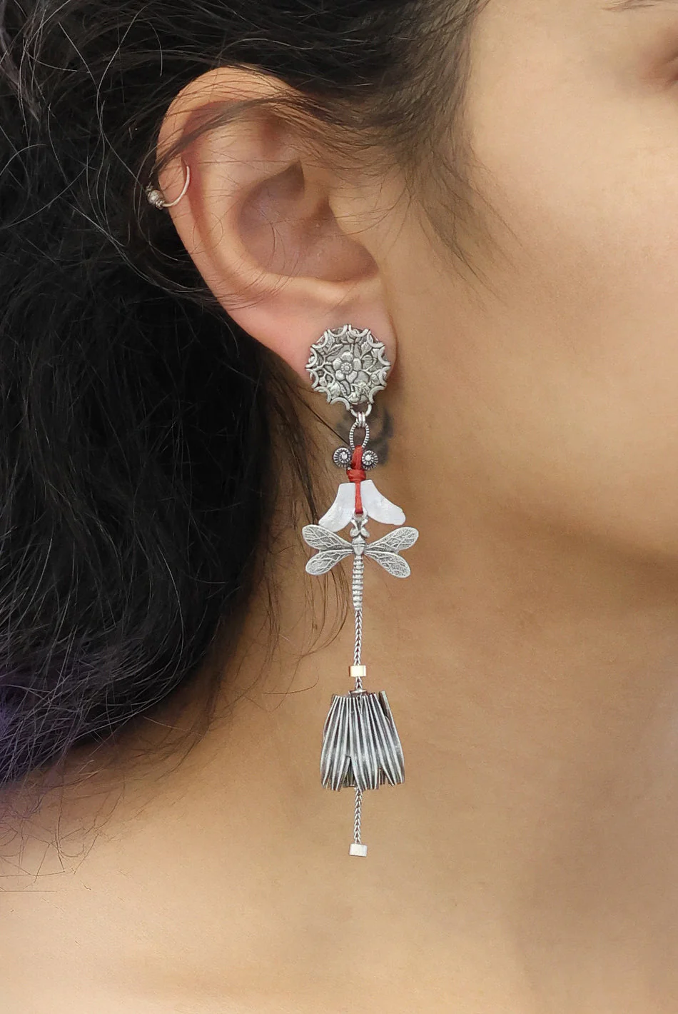 Ayala Bar Metal Bloom Set, Arvaia Earrings - Image 2