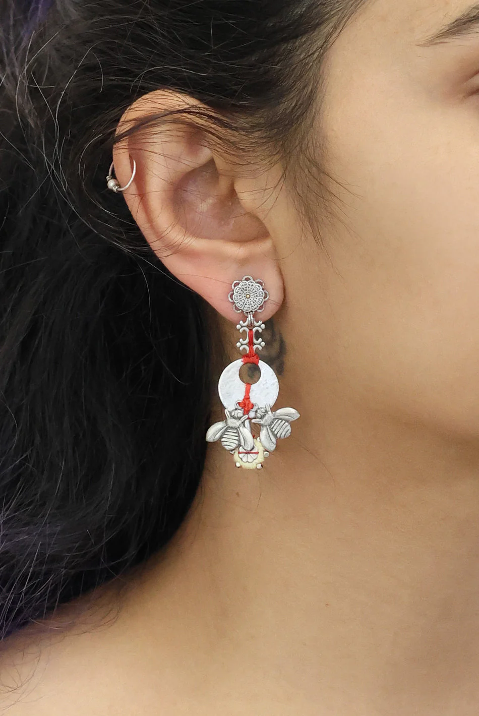 Ayala Bar Metal Bloom Set, Myrrena Earrings - Image 2