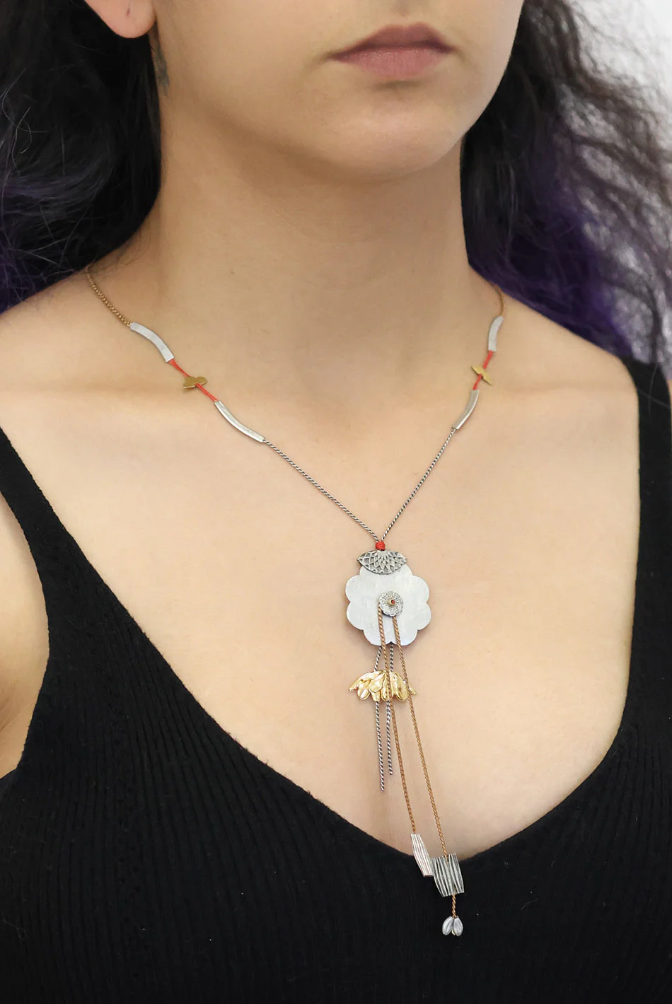Ayala Bar Metal Bloom Set, Terrania Necklace - Image 2