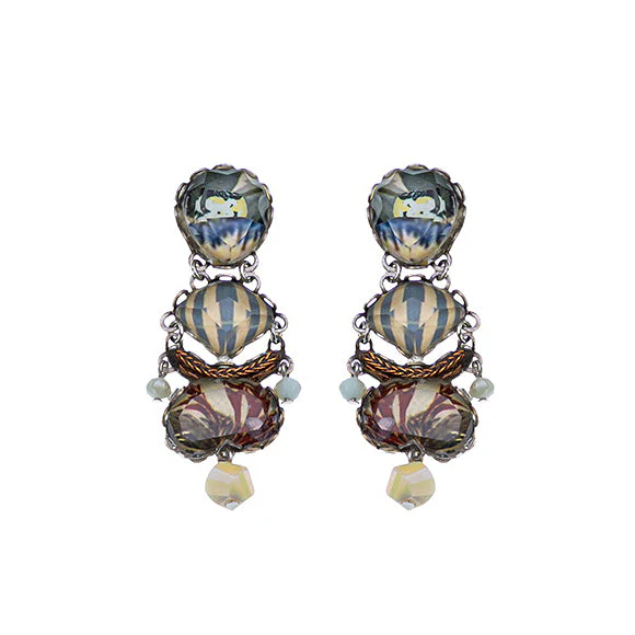 Ayala Bar Neptune's Garden Set, Casual Glass Earrings, Kelp