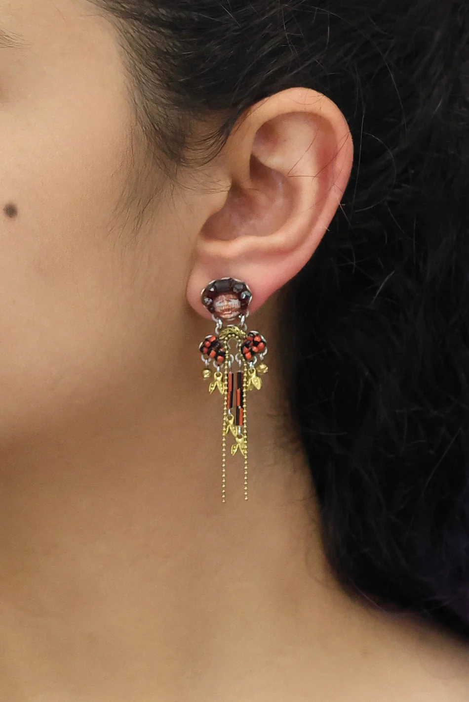 Ayala Bar Noble Wine Set, Flame Earrings - Image 2