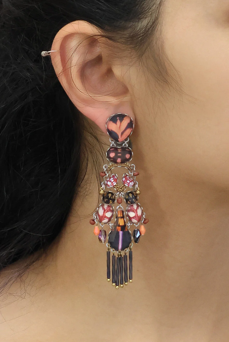 Ayala Bar Rosy Clay Set, Dasaria Earrings - Image 2