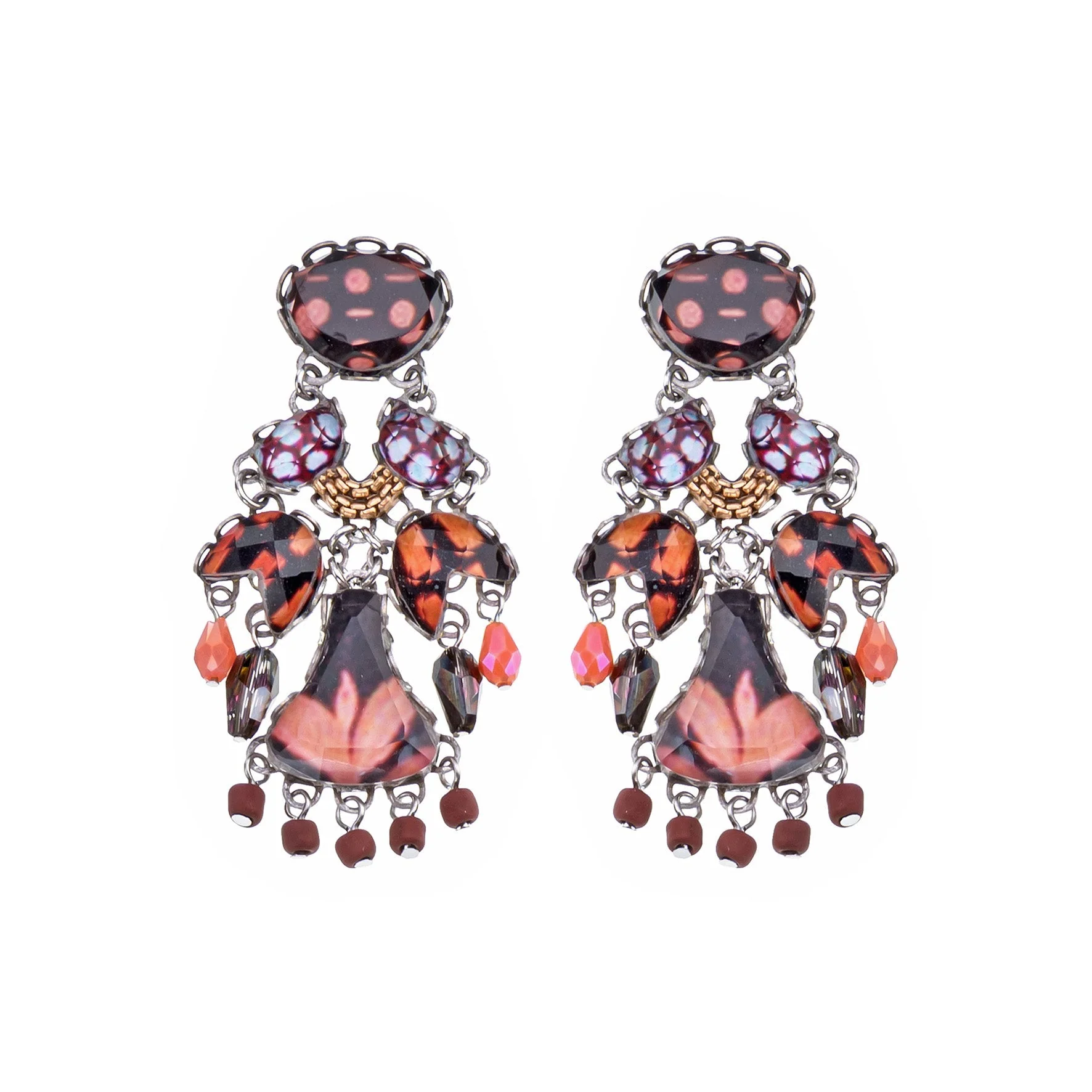Ayala Bar Rosy Clay Set, Rosava Earrings